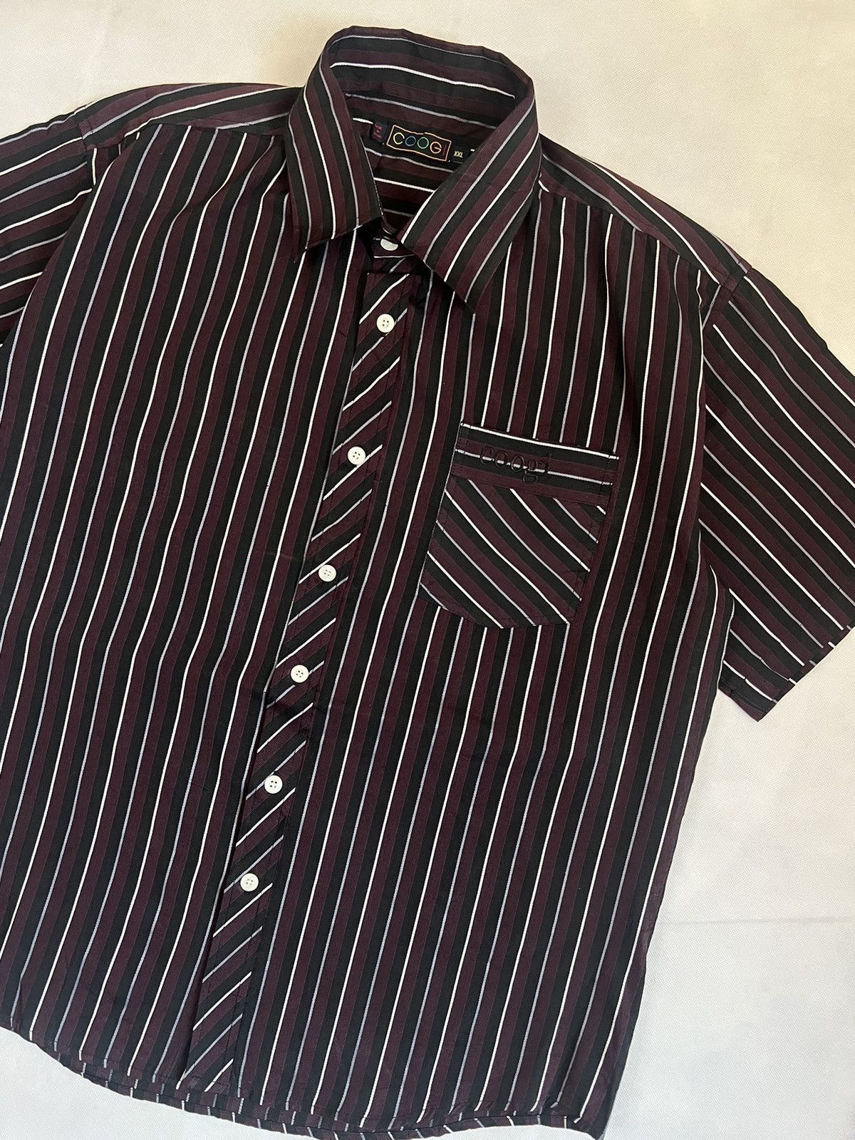 Coogi Vertical Stripe Knit Cotton Coogi Shirt Size US XXL / EU 58 / 5 - 5 Thumbnail