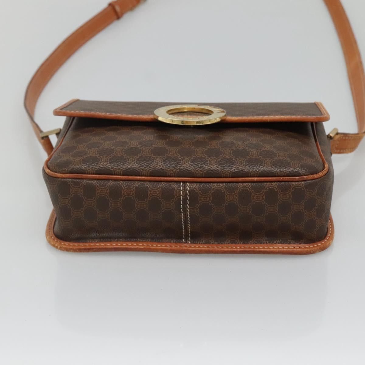Celine CELINE Macadam Canvas Shoulder Bag Pvc Leather Brown Gold Size ONE SIZE - 9 Thumbnail
