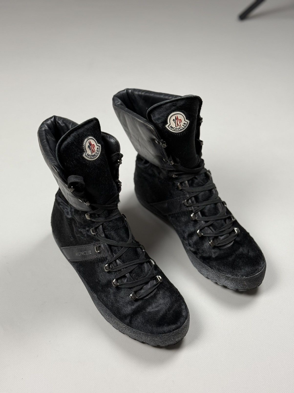 Moncler Moncler Pony Hair Unisex High Top Combat Boots Shoes Size 41 Size US 7 / EU 40 - 2 Thumbnail