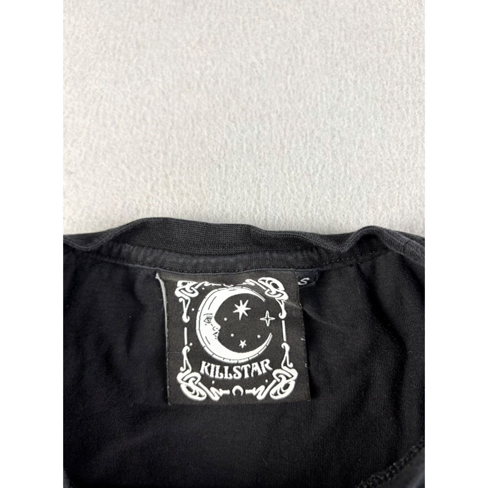 Killstar KILLSTAR T-Shirt Size S Black Crew Neck Graphic Print Gothic Skull Demon Cat Luxury Magick Short Sleeve Unisex Adults Size US S / EU 44-46 / 1 - 7 Thumbnail
