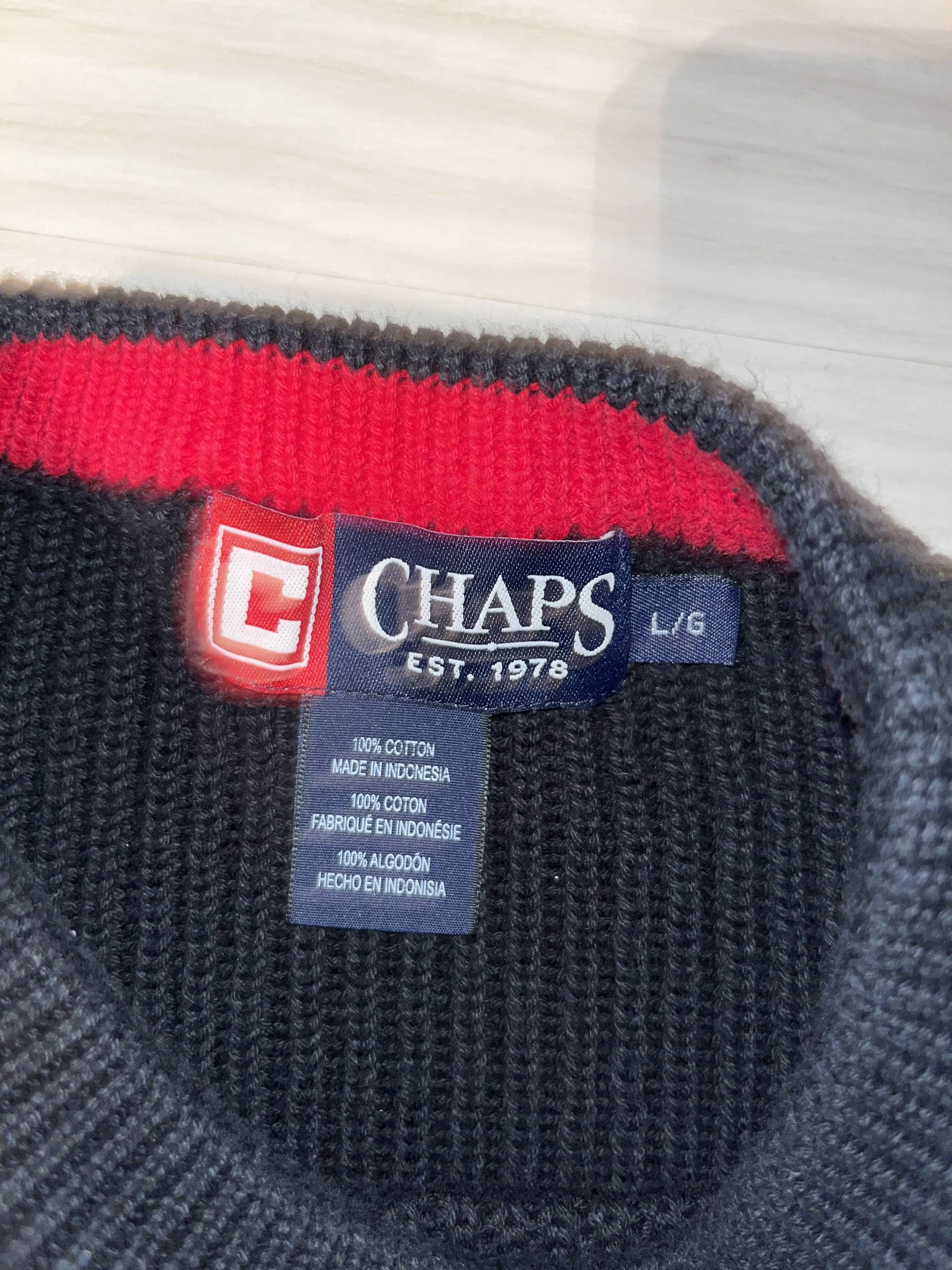 Chaps Black Chaps Knitted Sweater Size US L / EU 52-54 / 3 - 4 Thumbnail