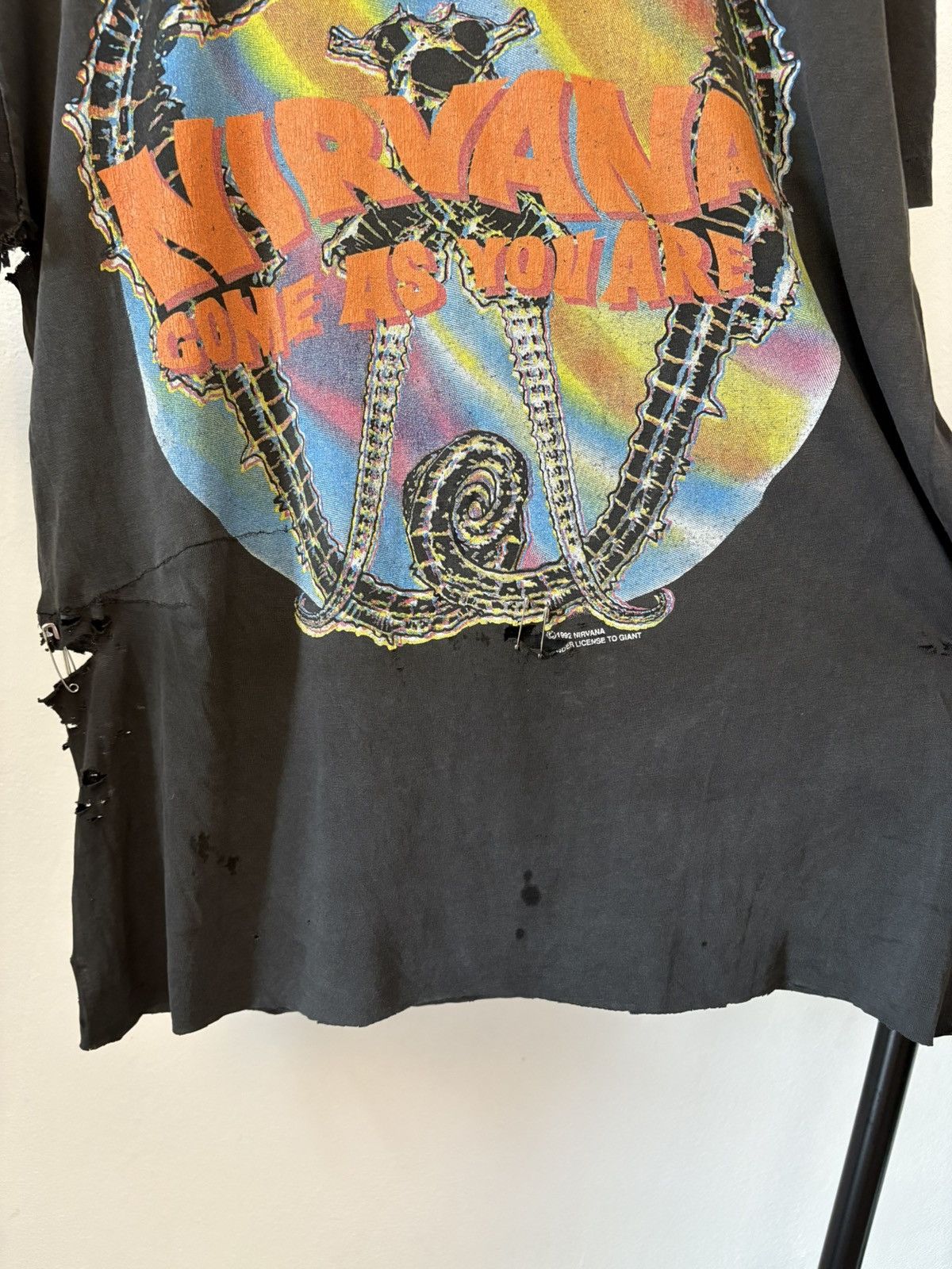 Band Tees Crazy thrashed 1992’ Nirvana Size US XL / EU 56 / 4 - 4 Thumbnail