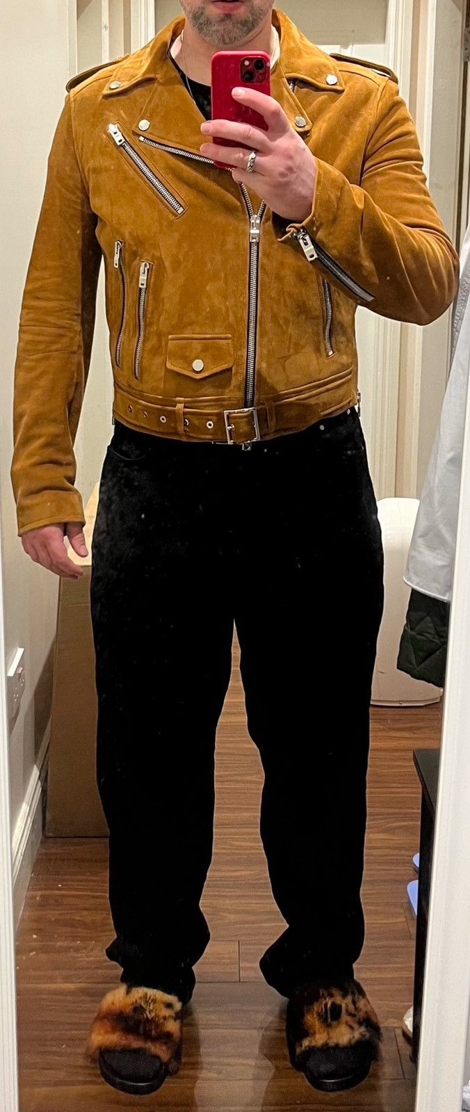 Amiri Amiri Tobacco Biker Jacket Size US L / EU 52-54 / 3 - 10 Thumbnail