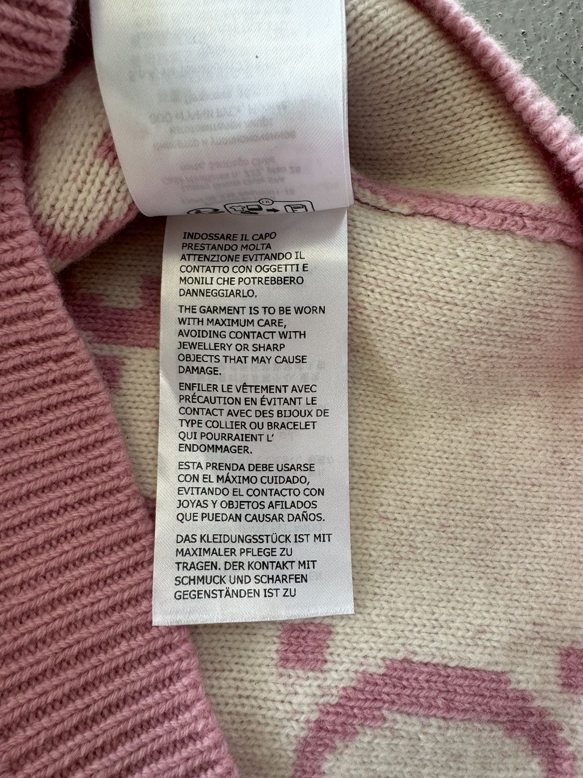 Gucci Gucci Pink GG Knit Wool Top Size L / US 10 / IT 46 - 10 Thumbnail