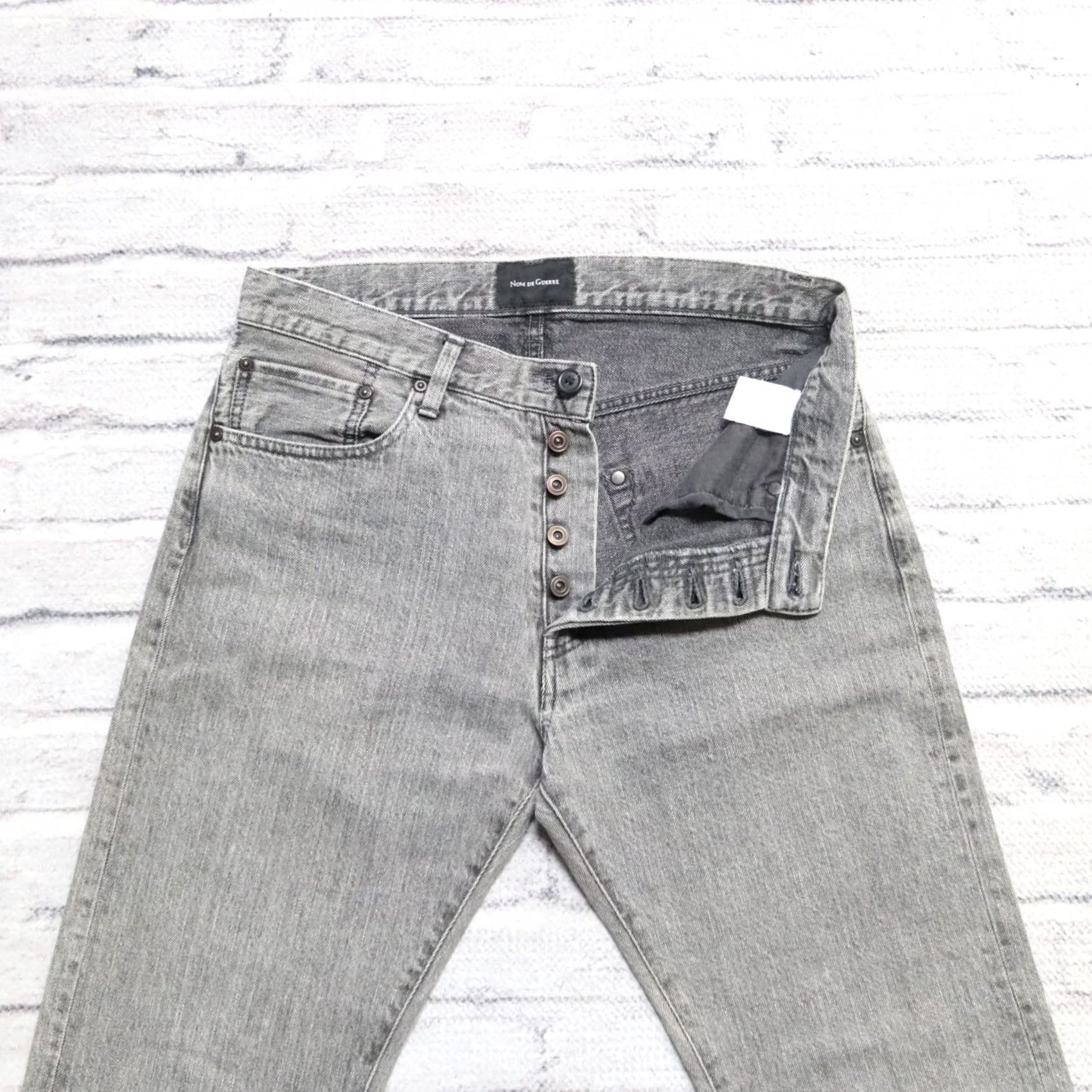 Denime VINTAGE Nom De Guerre Jeans Denim Mens 00s 32x32 1/2 Grey Size US 32 / EU 48 - 6 Thumbnail