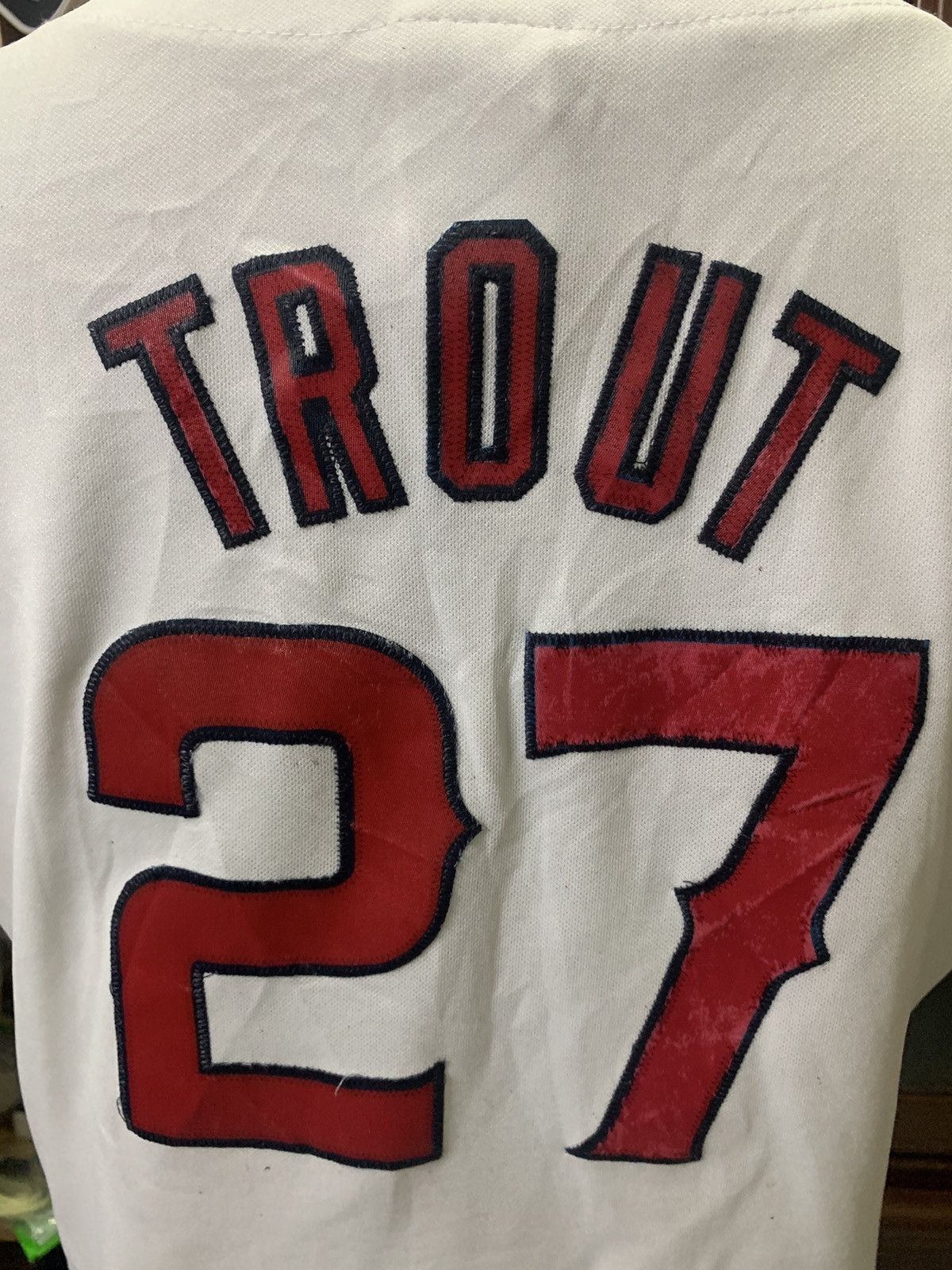 MLB × Majestic × Palm Angels Majestic White LA Angels Mike Trout 27 Cool Base Jersey L Size US L / EU 52-54 / 3 - 5 Thumbnail