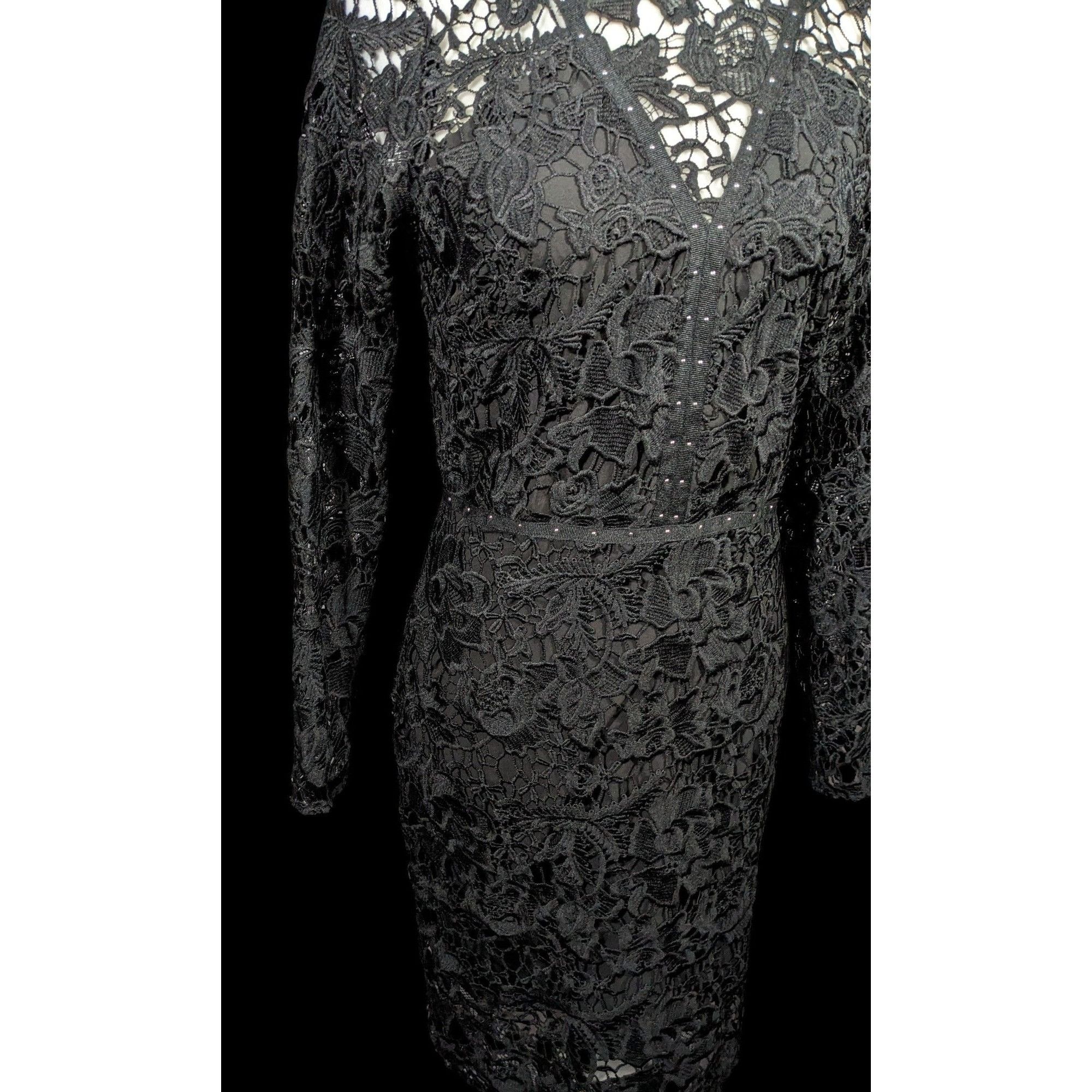 Sam Edelman Sam Edelson Gothic Black Lace Midi Dress Size 0 Size XS / US 0-2 / IT 36-38 - 11 Thumbnail