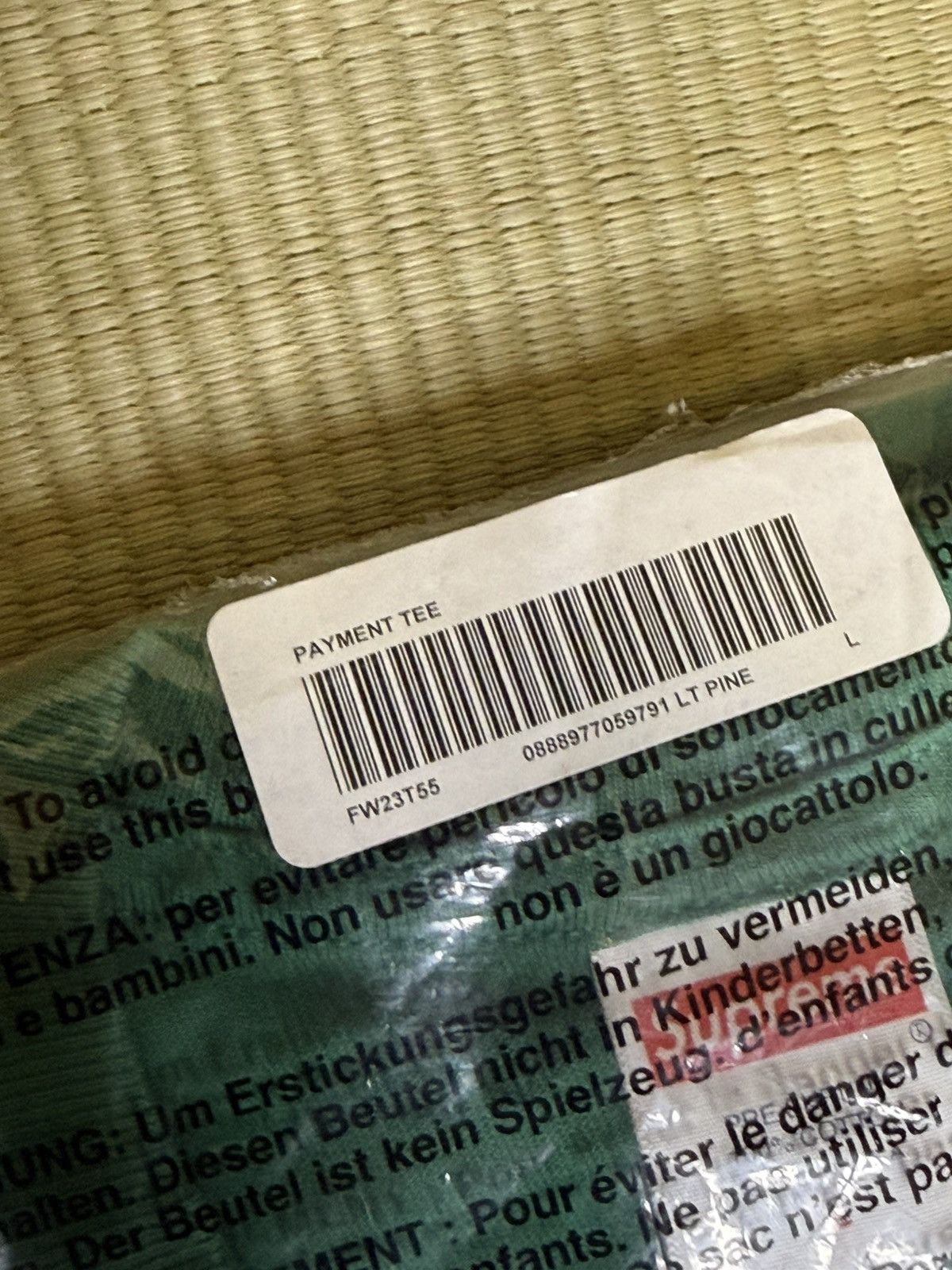 Supreme New Supreme Payment Tee Pine Green Size L Size US L / EU 52-54 / 3 - 4 Thumbnail
