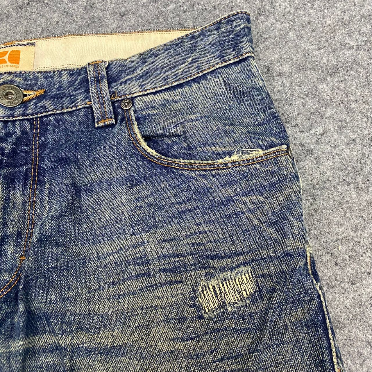 Hugo Boss 💥Best Offer💥Vintage Hugo Boss Orange Distressed Denim Size US 34 / EU 50 - 9 Thumbnail