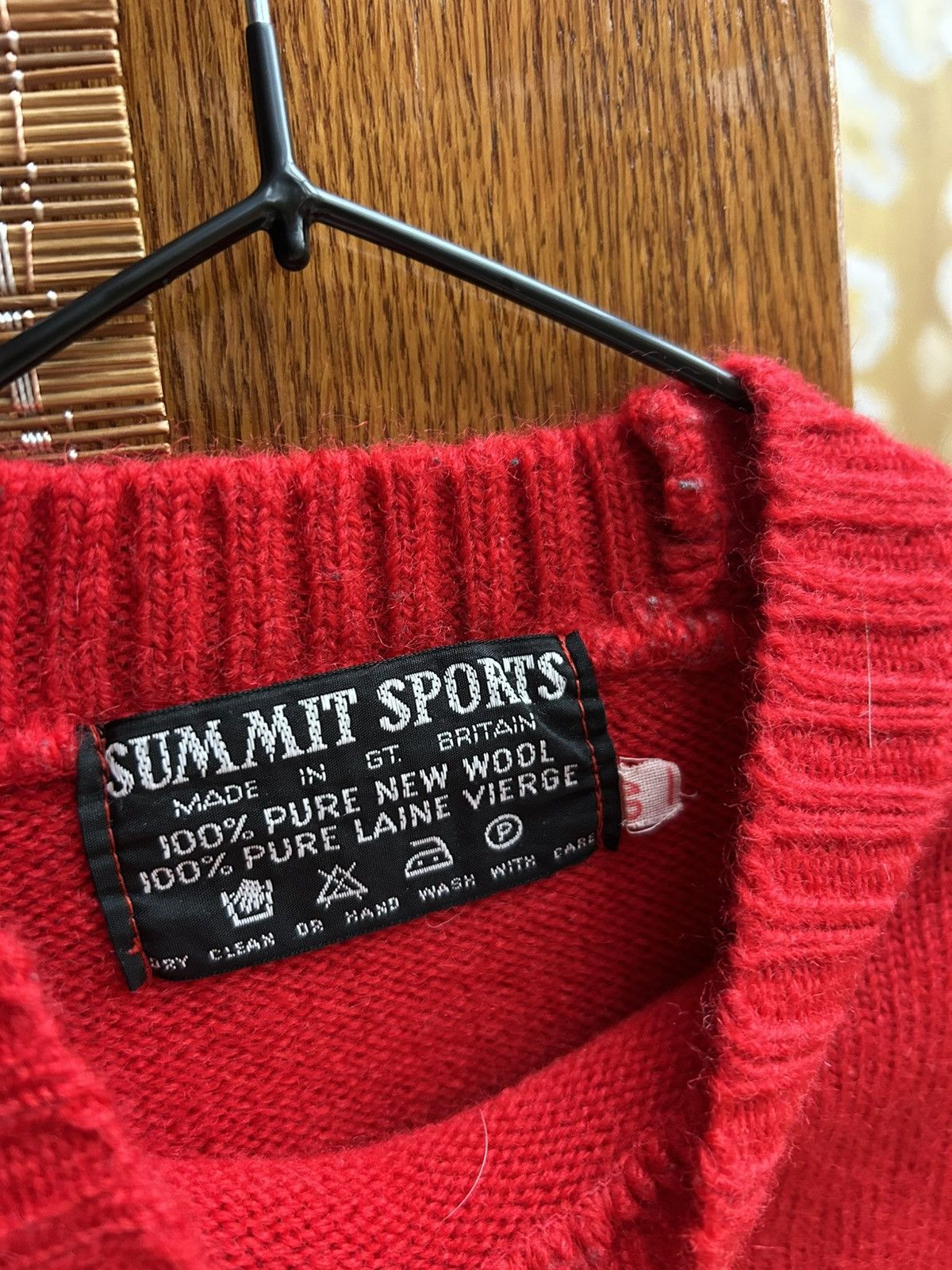 Le Tricoteur Guernsey × Vintage Vintage Traditional Guernsey Wool Fisherman Red Jumper Size US S / EU 44-46 / 1 - 6 Thumbnail