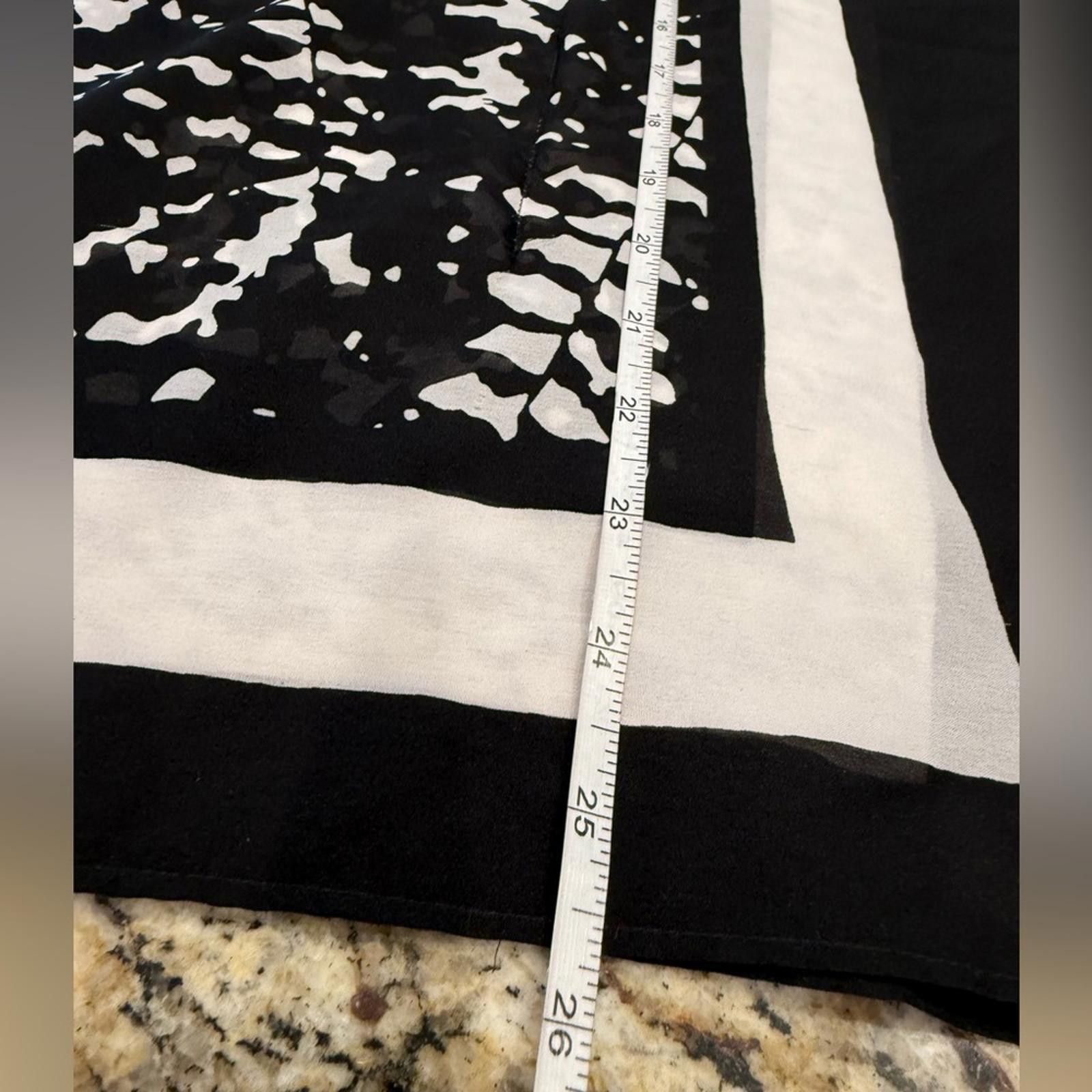 Other Talbots handkerchief semi sheer black white top SZ S/M Size M / US 6-8 / IT 42-44 - 5 Thumbnail