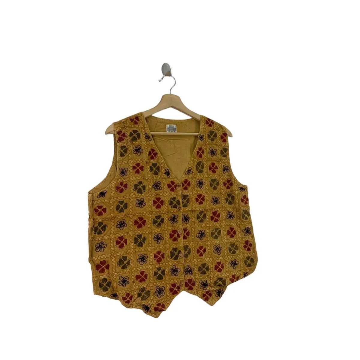 Vintage Vintage JAIPUR MADE IN INDIA Viscose Embossed Vest Size M / US 6-8 / IT 42-44 - 2 Thumbnail