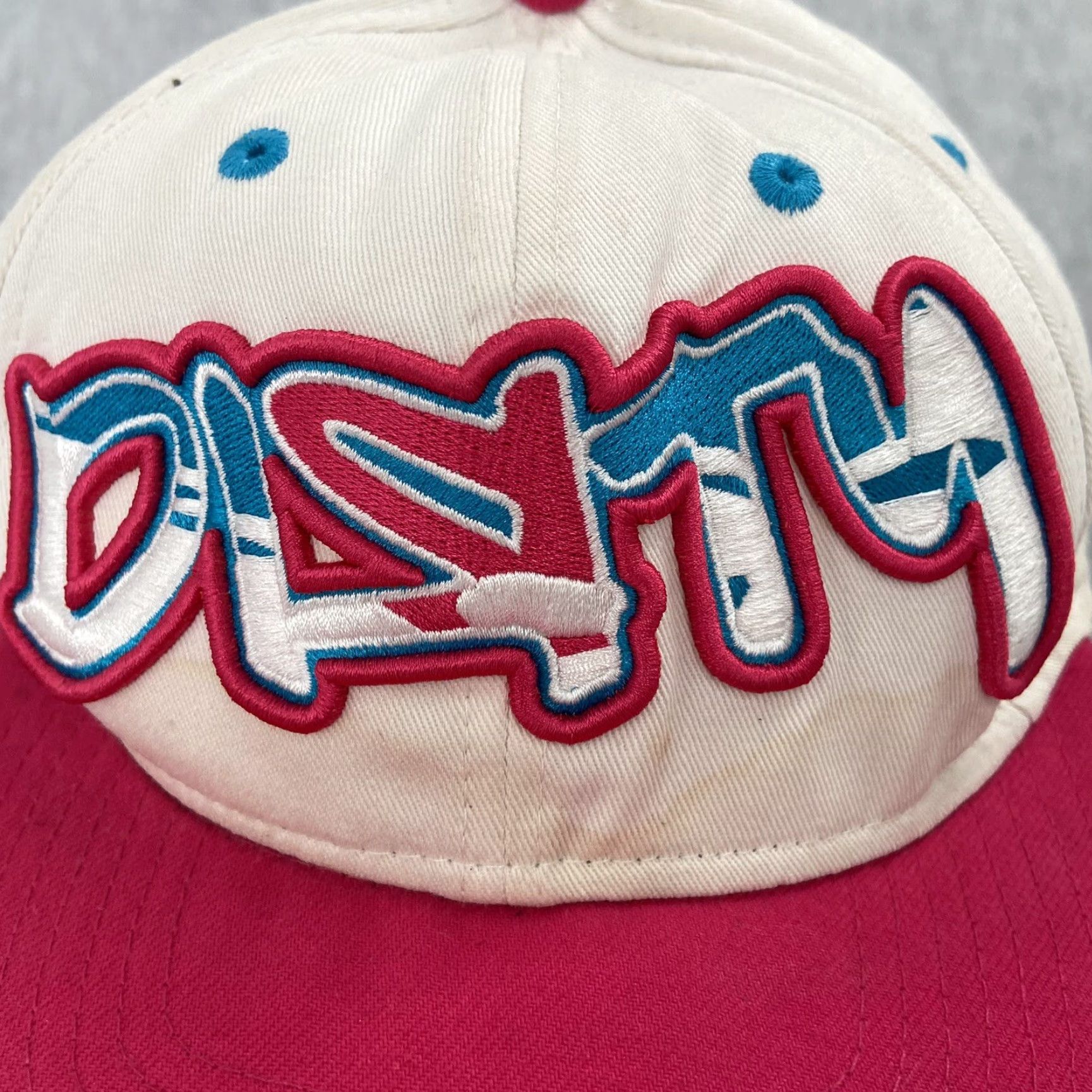 New Era VINTAGE New Era STYLE DIRTY Snapback Hat ADULT Men Cotton Graffiti Pink Blue Cap Size ONE SIZE - 2 Thumbnail