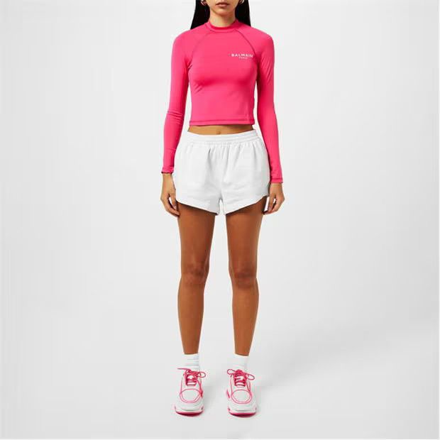 Balmain o1g2r1mq0924 Long Sleeve Training Tops in Pink Size S / US 4 / IT 40 - 5 Thumbnail