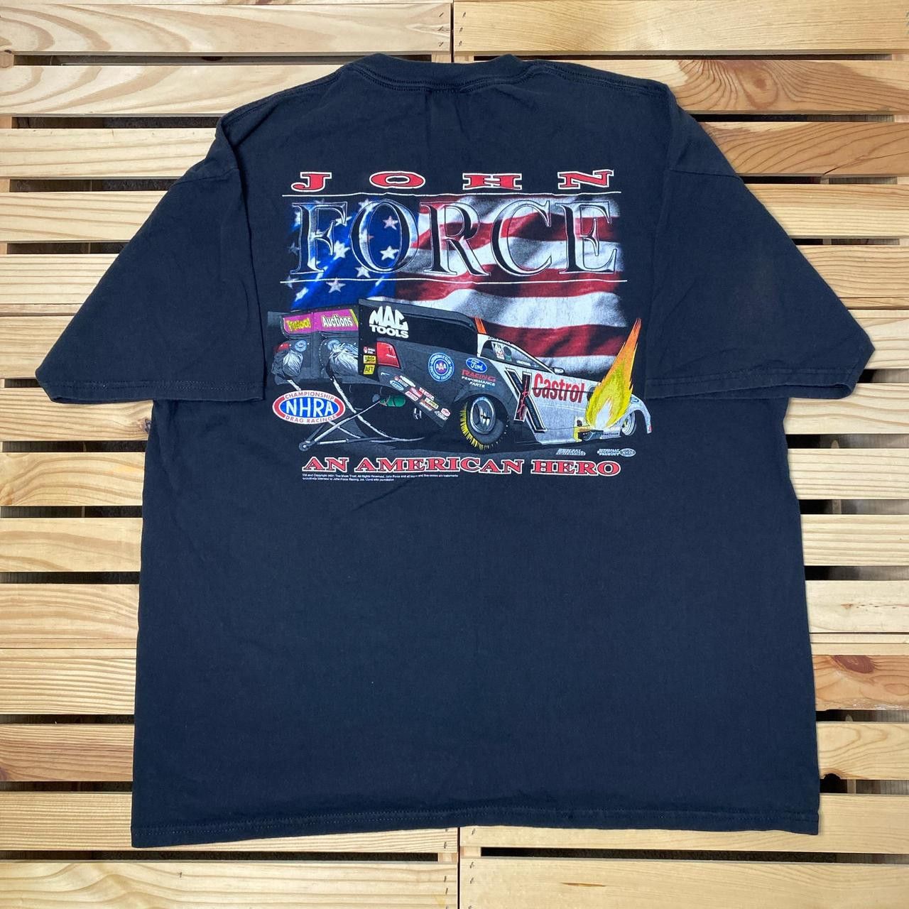 Jerzees Vintage John Force 2001 Black Drag Racing Tee Size XL Size US XL / EU 56 / 4 - 1 Thumbnail