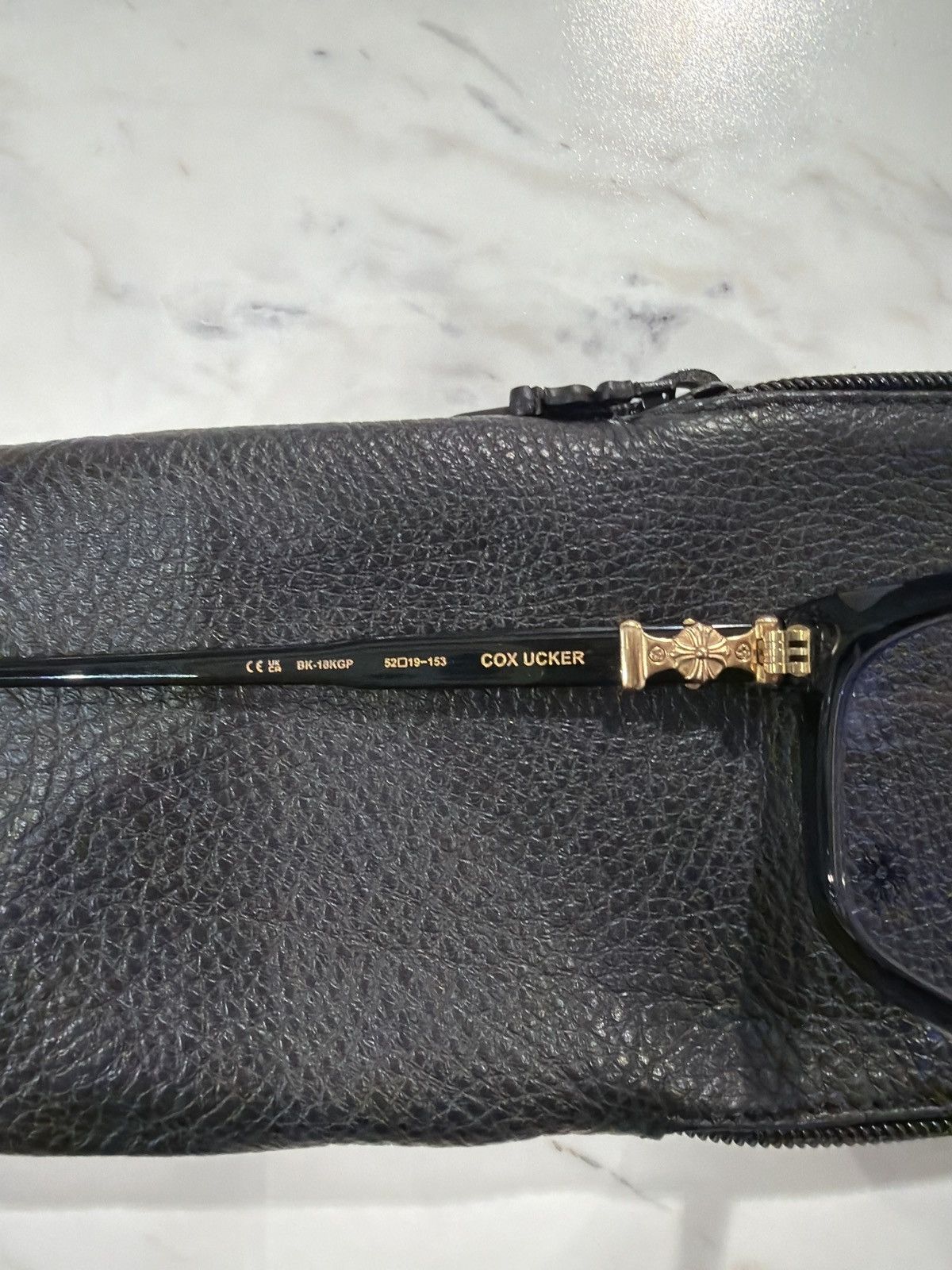 Chrome Hearts Chrome Hearts Cox Ucker Black/Gold Glasses Size ONE SIZE - 5 Thumbnail