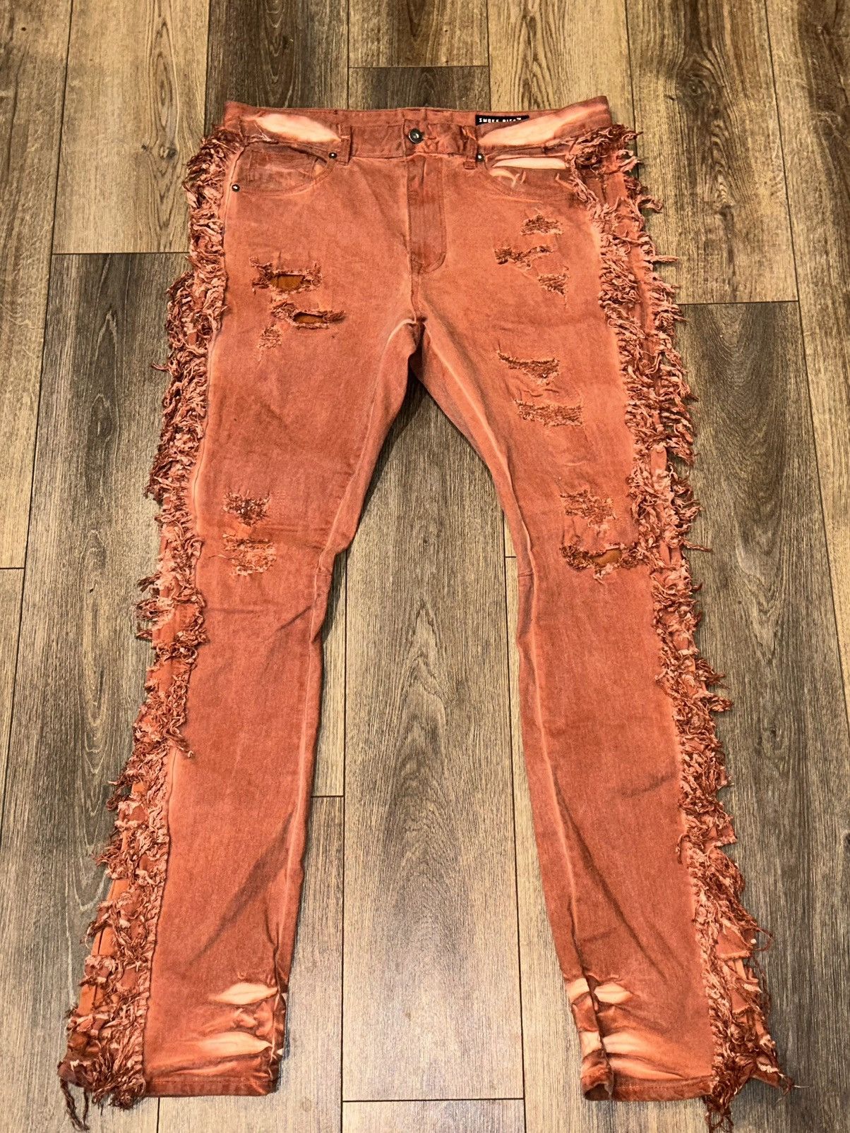 Designer × Smoke Rise Smoke Rise Red Stacked Denim US 36x36 Size US 36 / EU 52 - 1 Thumbnail