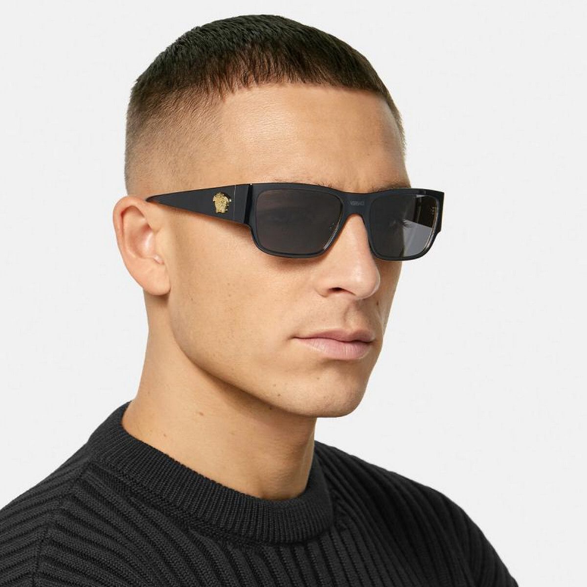 Versace VERSACE La Medusa metallic metal rectangle sunglasses Size ONE SIZE - 2 Thumbnail