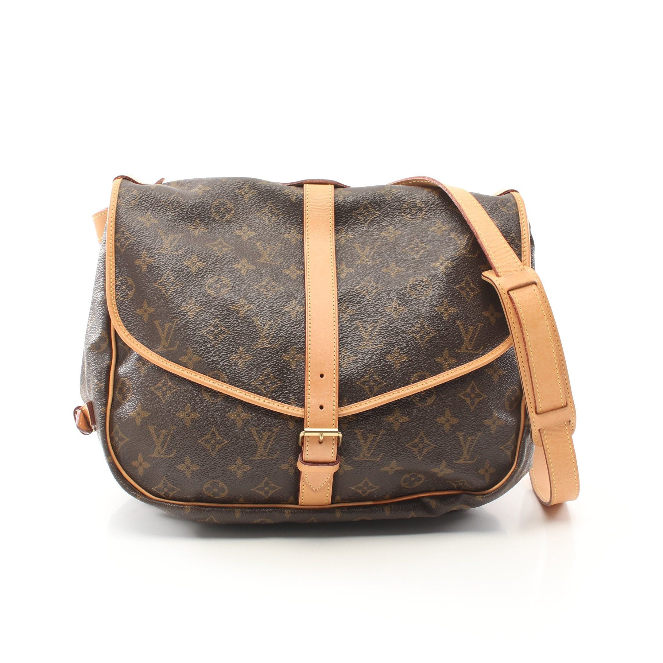Louis Vuitton Louis Vuitton Saumur 35 Monogram Shoulder Bag Leather Brown Size ONE SIZE - 1 Thumbnail