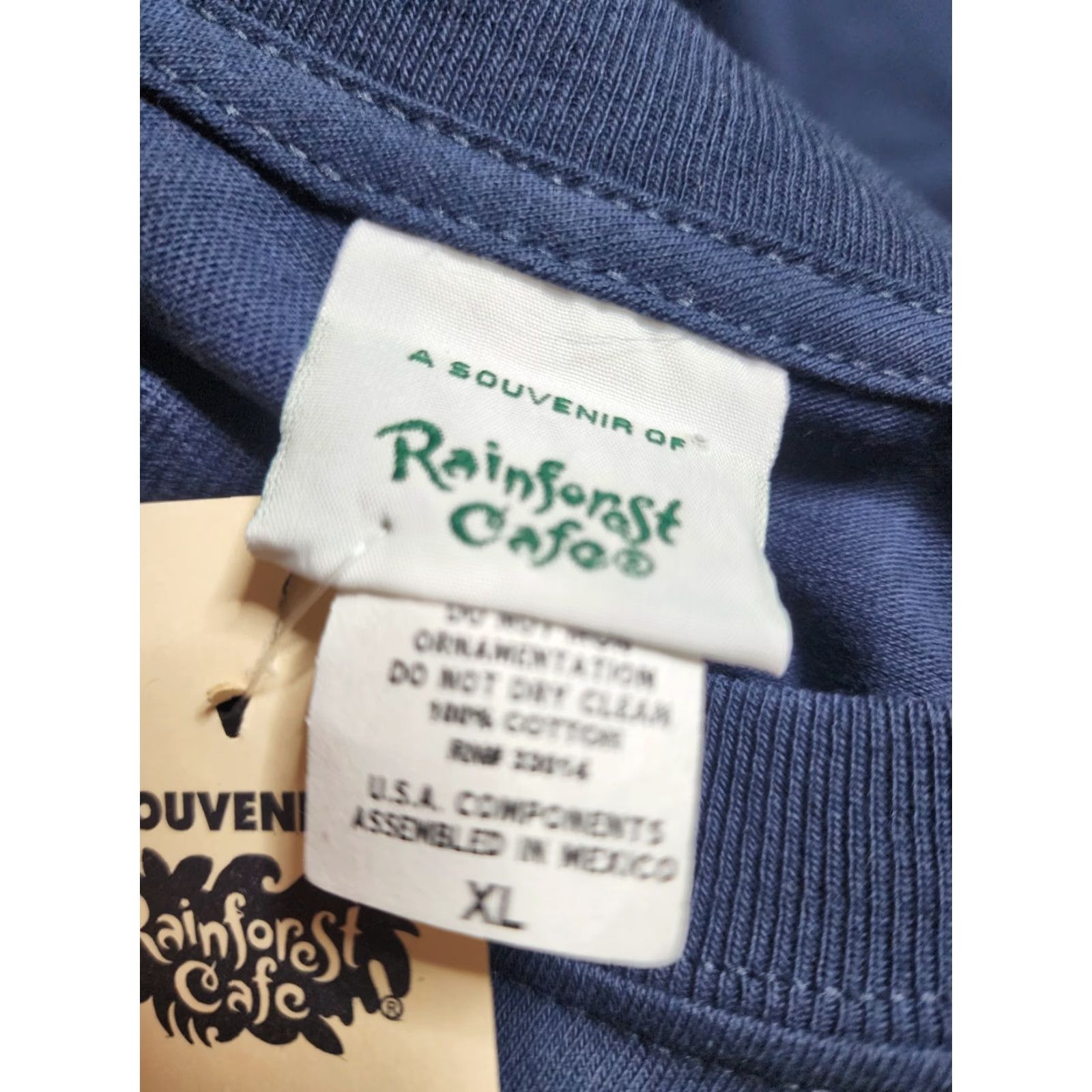 Vintage VINTAGE Rainforest Cafe T-Shirt Men XL Short Sleeve Cotton Orlando FL 2000s Blue Size US XL / EU 56 / 4 - 4 Thumbnail