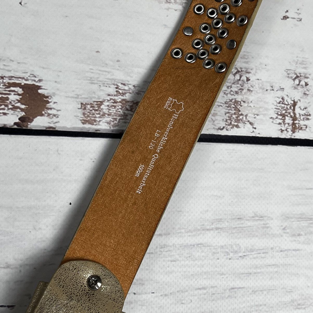Japanese Brand × Vintage Vintage Leather Belt B.B Simon Style Y2K Opium Size ONE SIZE - 6 Thumbnail