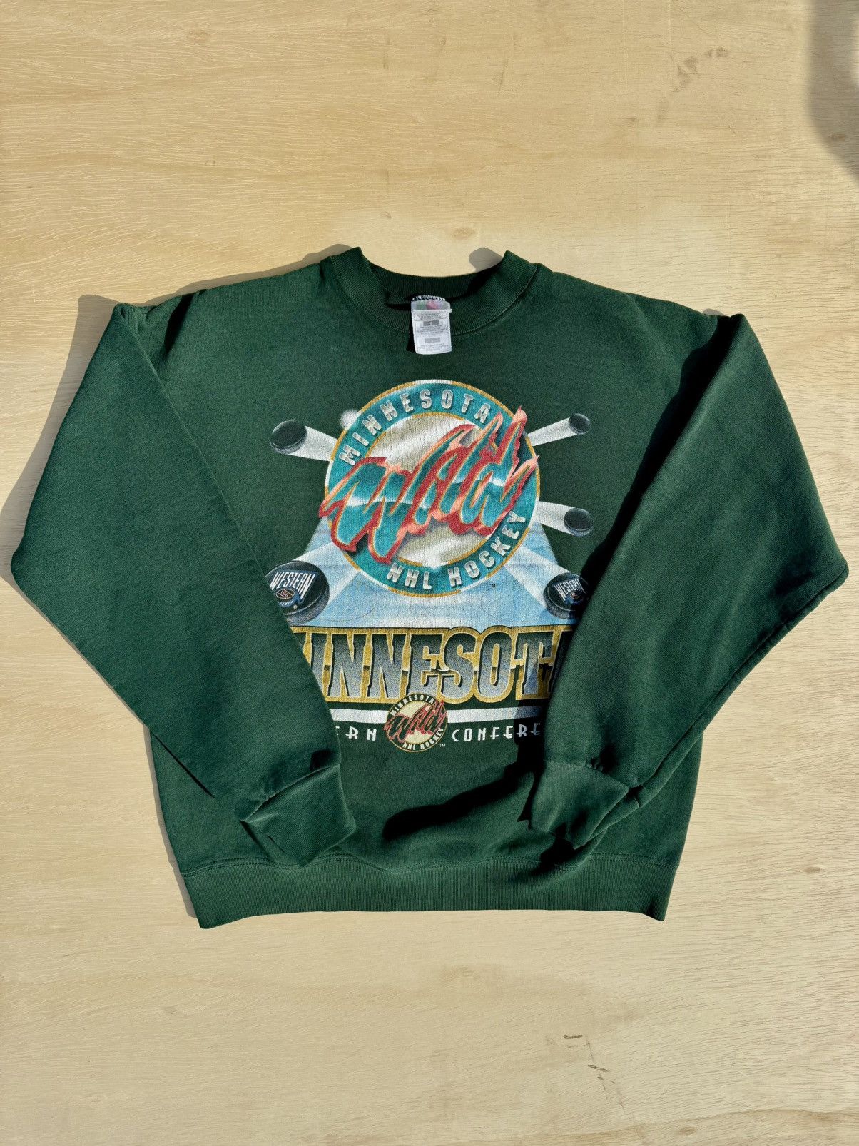 NHL × Vintage Vintage 1997 Minnesota Wild 90’s NHL Hockey Sweatshirt Size US S / EU 44-46 / 1 - 1 Thumbnail