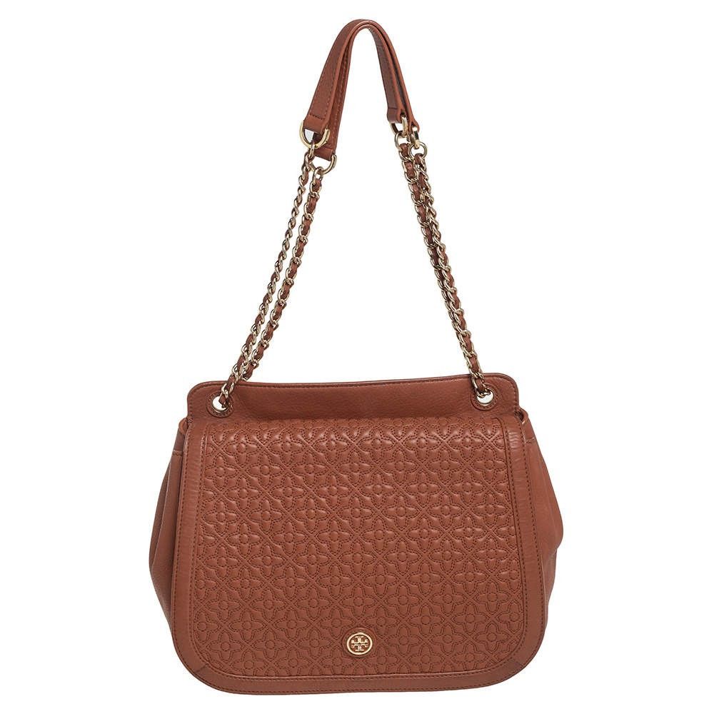 Tory Burch Value $650 Tory Burch Bryant Tan Leather Flap Shoulder Bag Size ONE SIZE - 1 Thumbnail