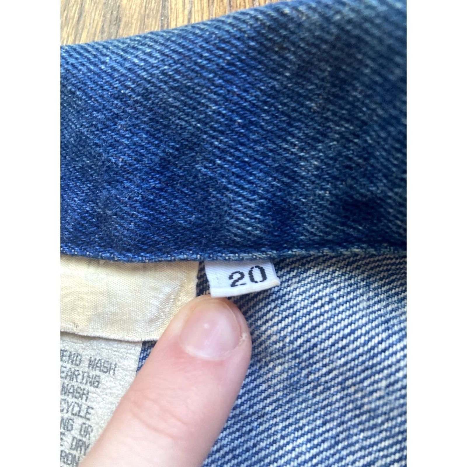Denime VINTAGE Denim Jacket Womens Plus 20 Blue USA Made Boxy Fit Jacket Size 42" / US 20 - 6 Thumbnail