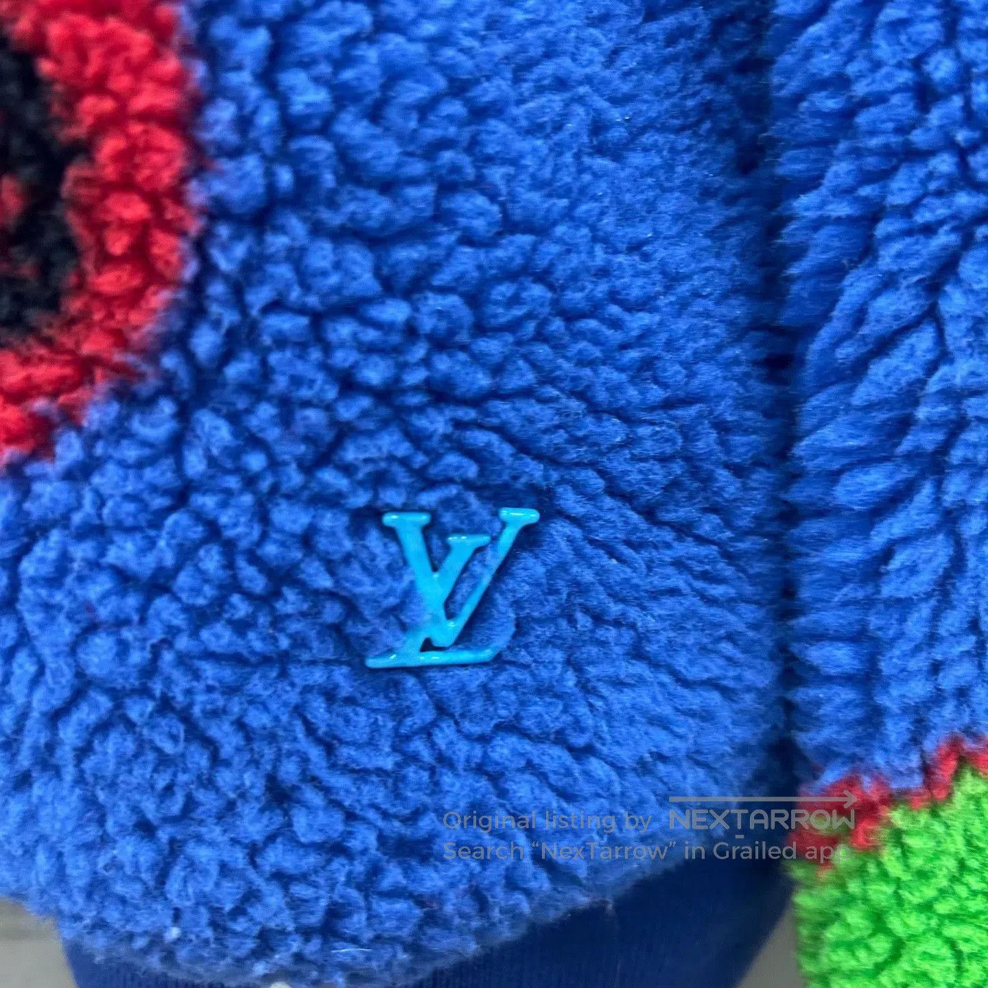 Louis Vuitton louis vuitton blue teddy jacket with prints. Size M / US 6-8 / IT 42-44 - 3 Thumbnail