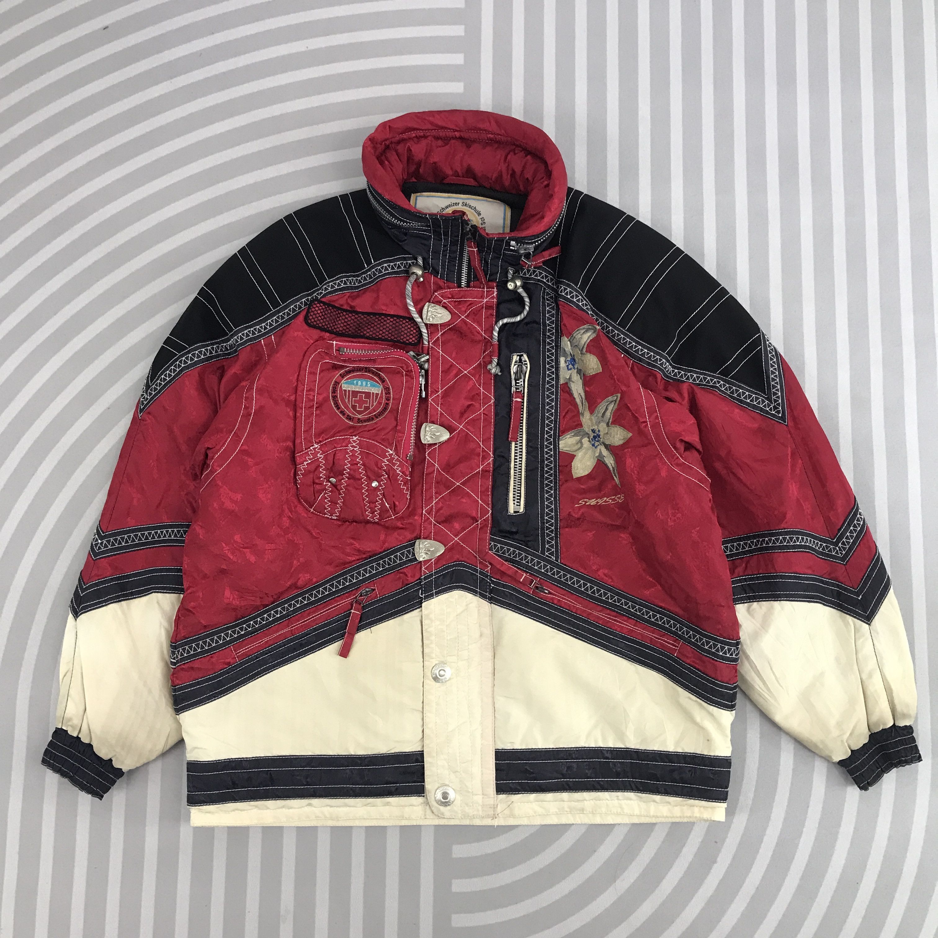 Japanese Brand × Ski-Doo × Vintage Vintage Schweizer skichule Rare Design ski Jacket Size US L / EU 52-54 / 3 - 1 Thumbnail