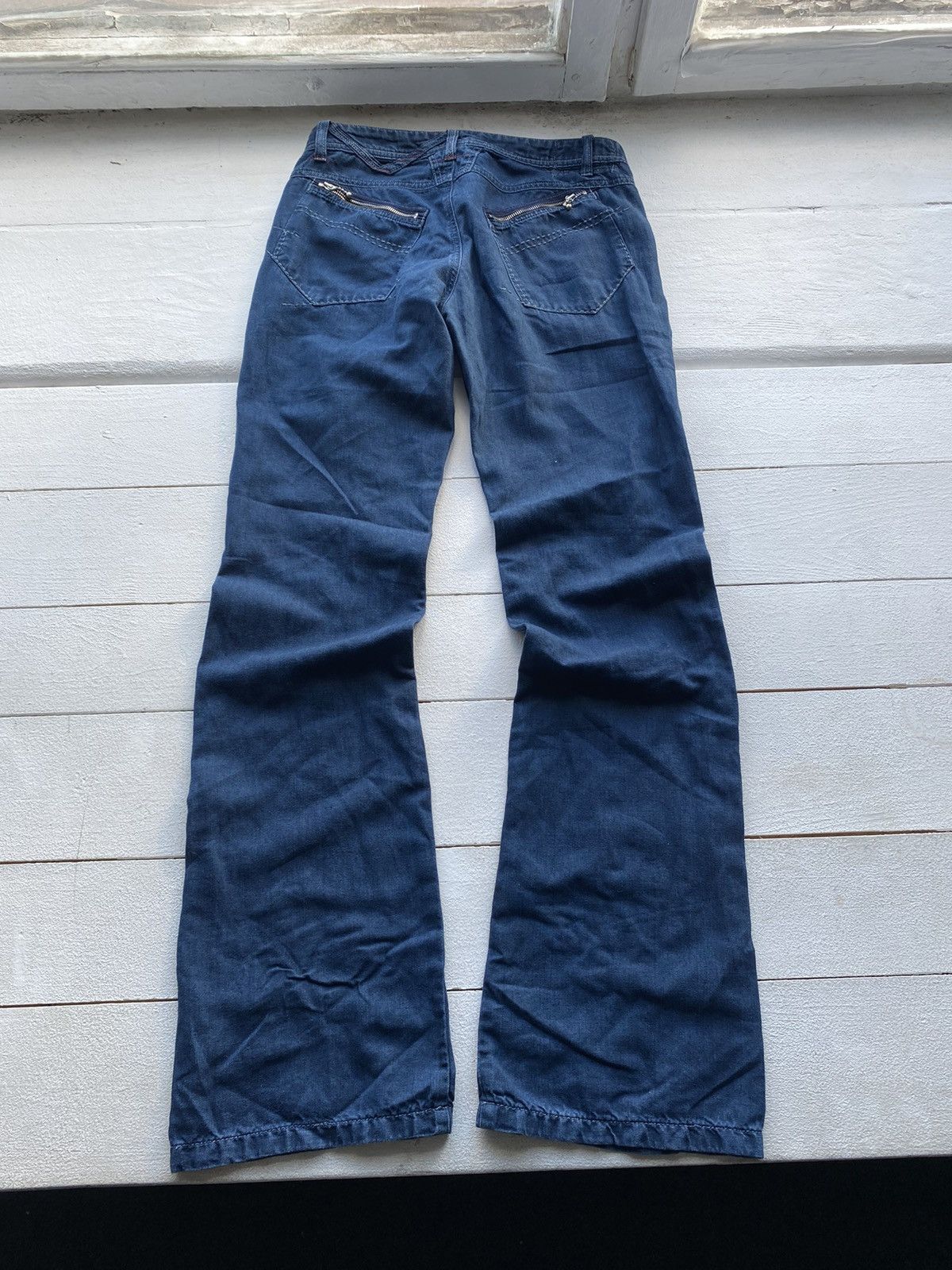 Marithe + Francois Girbaud 90s Marithe Francois Girbaud Flare Bottom Womens Jeans Size 28" / US 6 / IT 42 - 4 Thumbnail