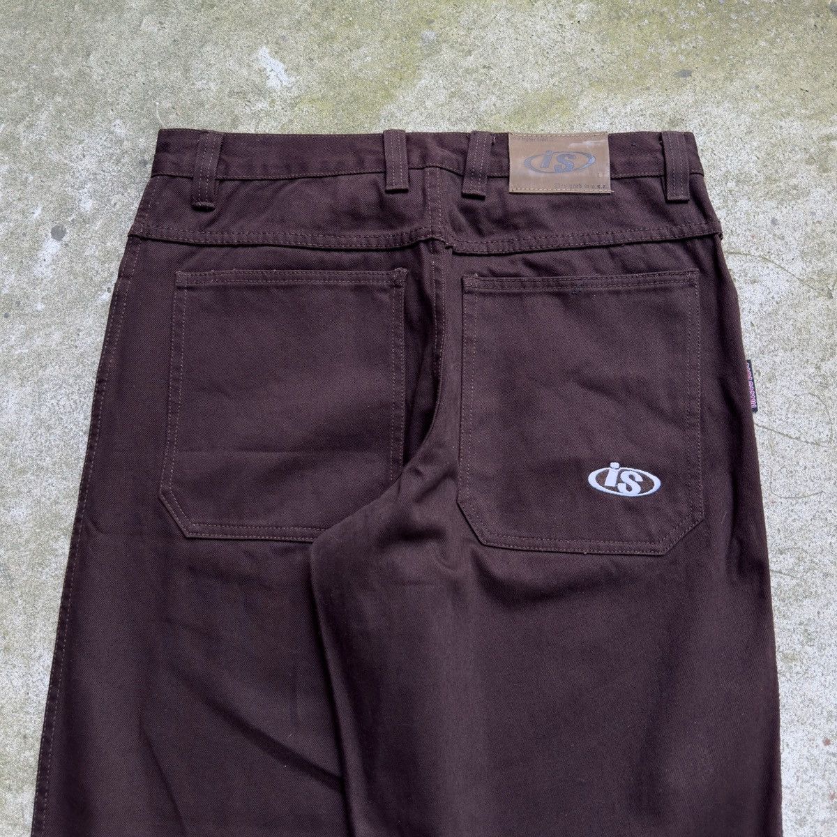 JNCO VINTAGE INTERSTATE BAGGY BROWN WIDE LEG DENIM SKATER JEANS Size US 35 - 5 Thumbnail