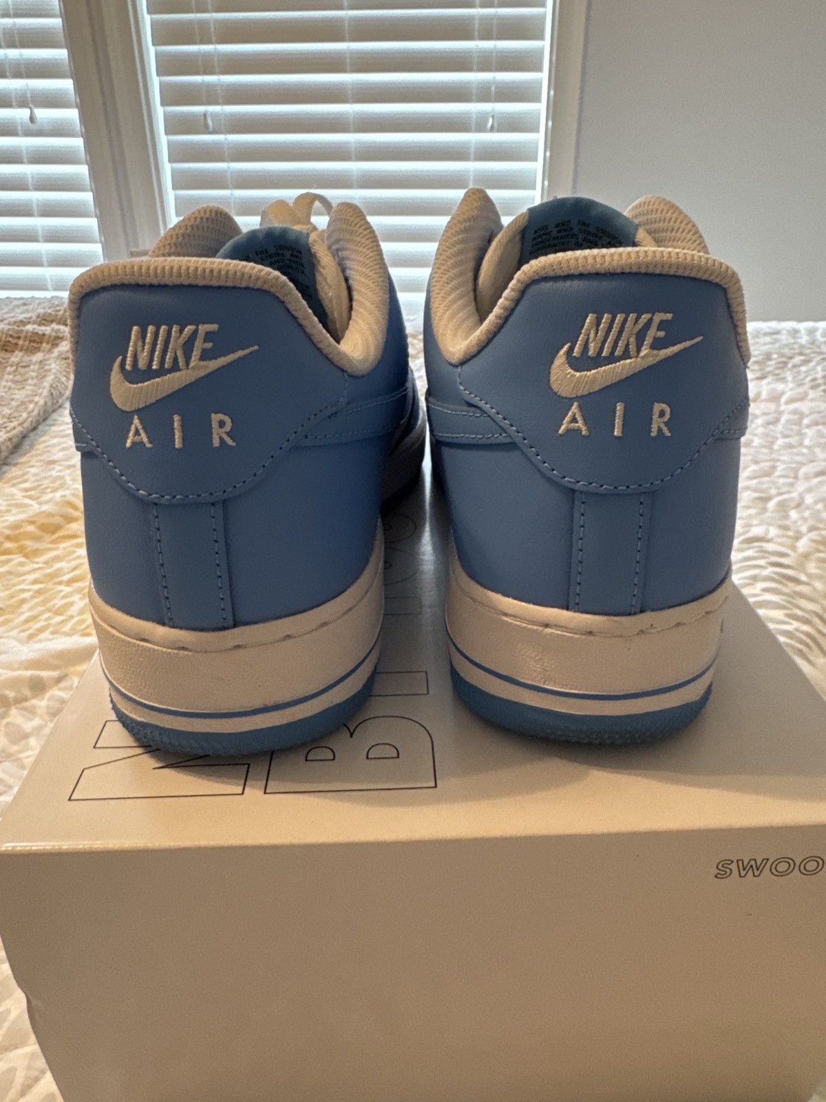 Nike Unc blue custom Nike Air Force 1 Size US 9 / EU 42 - 3 Thumbnail