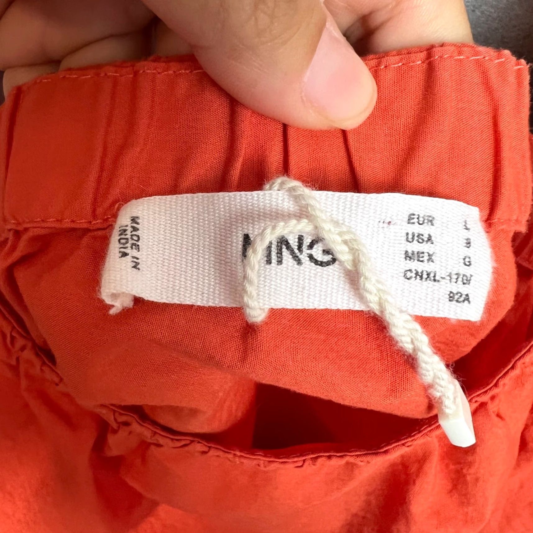 Mango Mango Tank Top Size 8 Orange Cropped Sleeveless Womens Cotton Size M / US 6-8 / IT 42-44 - 3 Thumbnail