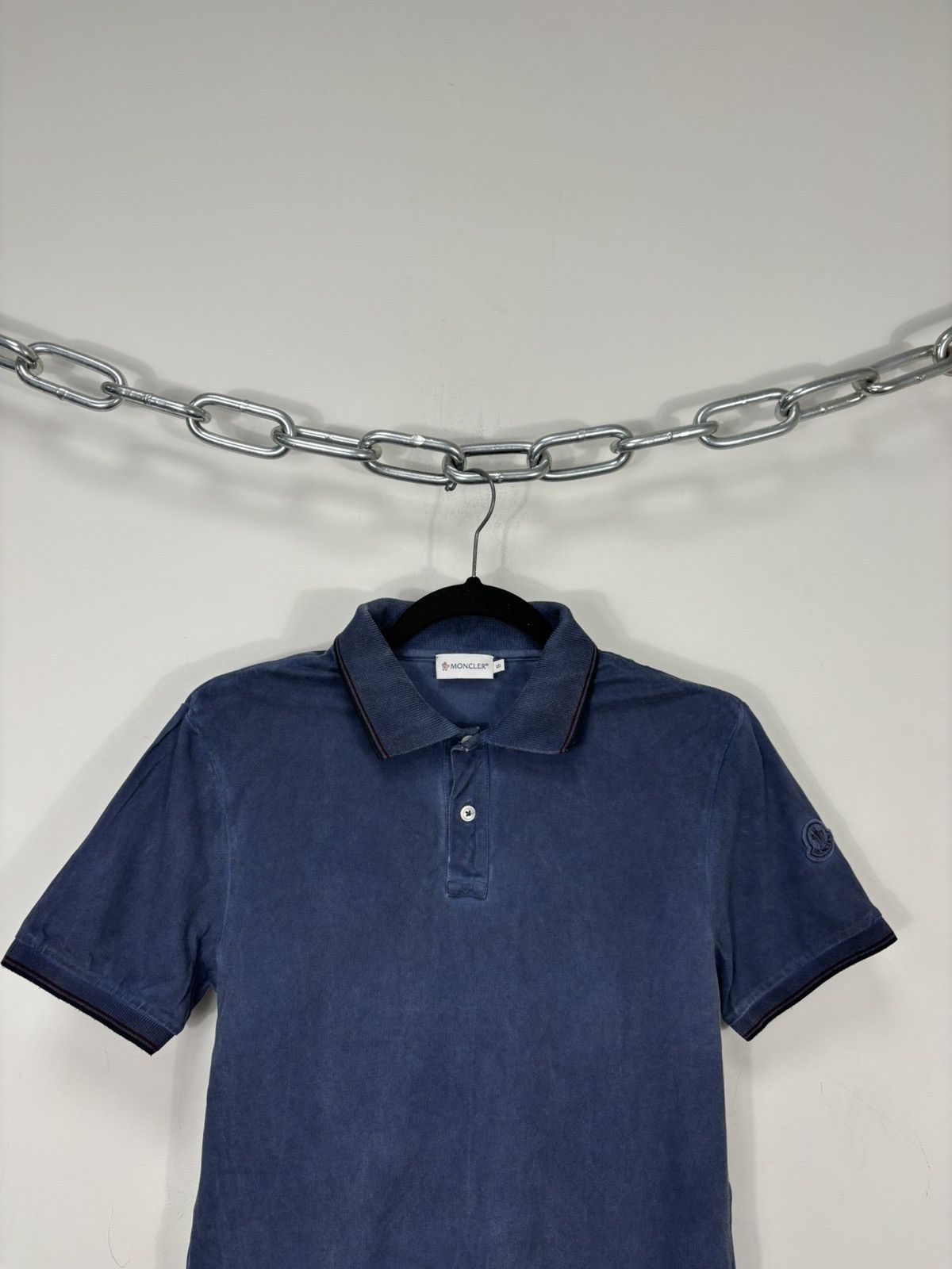 Moncler Maglia Polo Manica Corta Garment Dyed Polo Shirt