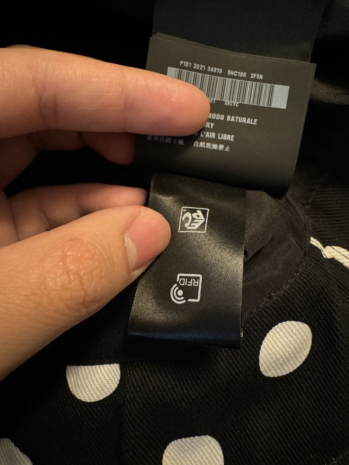 Miu Miu Black Polka Dot Classic Bucket Hat Size ONE SIZE - 5 Thumbnail