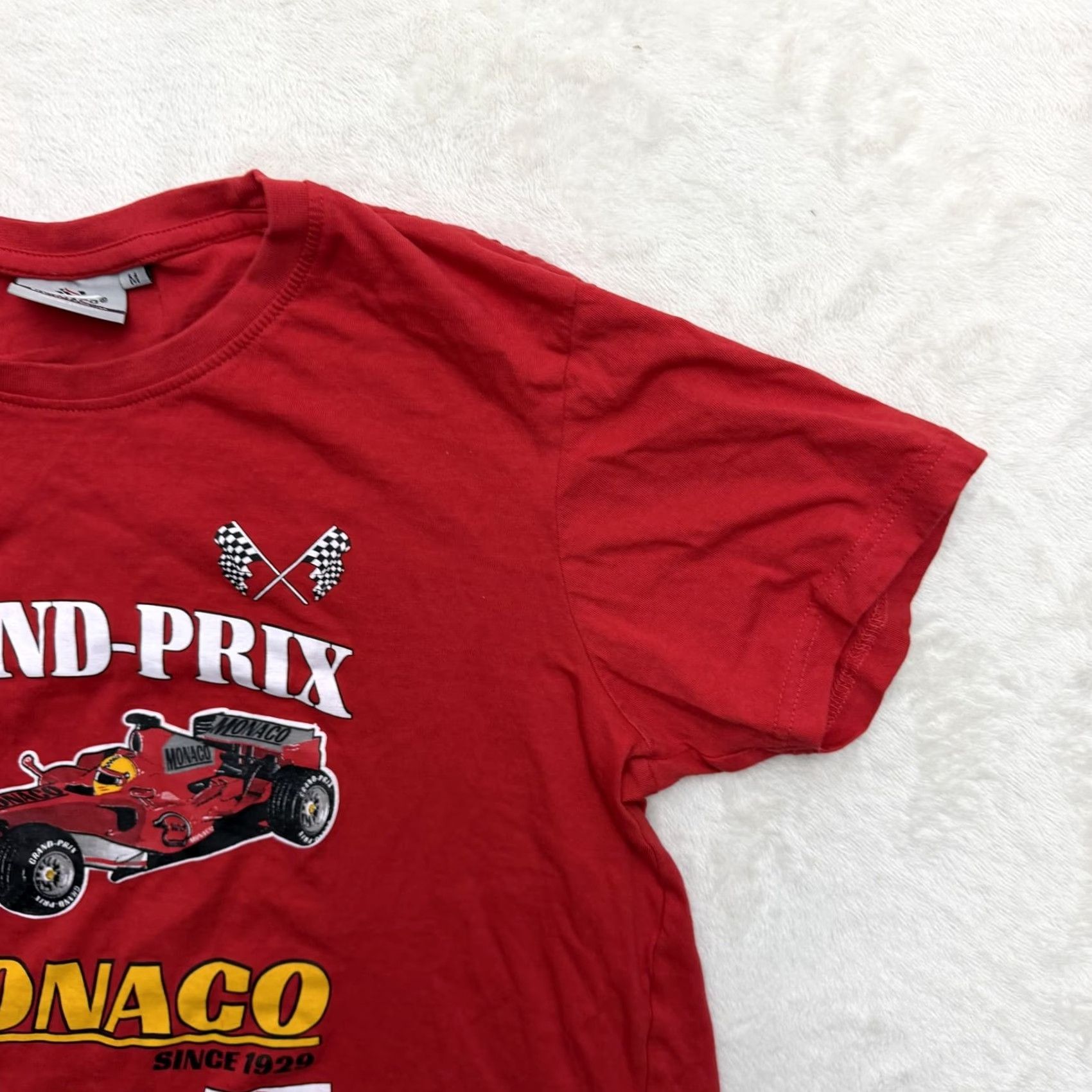 Vintage Monaco Grand Prix Shirt Mens Medium Red Racing Double Sided Graphic Tee Size US M / EU 48-50 / 2 - 3 Thumbnail