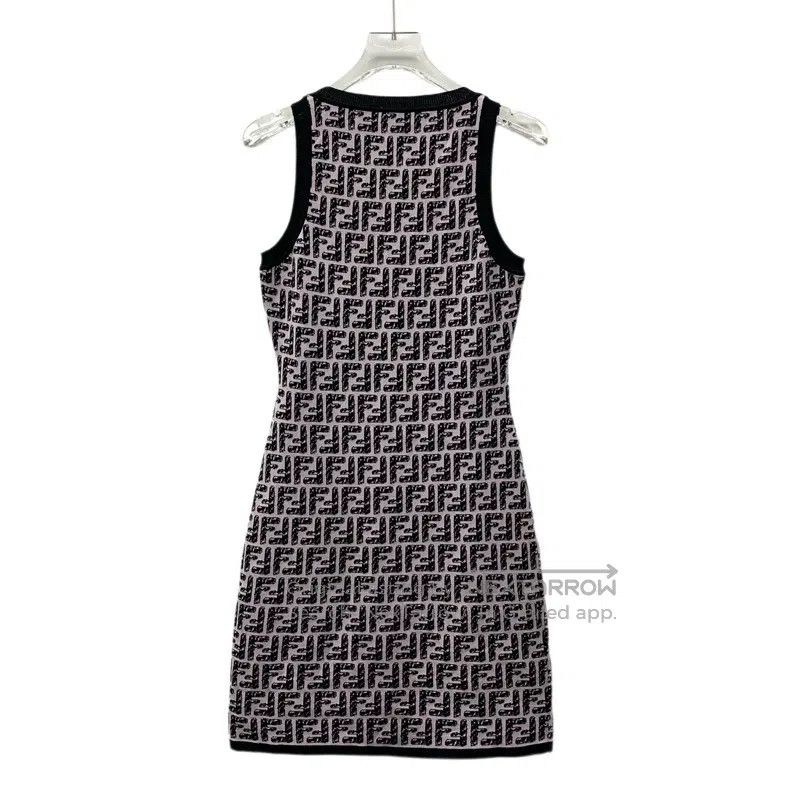 Fendi Fendi Lilac Logo Letter Full-Print Cotton Round Neck Sleev Size 4XL / US 24-26 - 2 Thumbnail