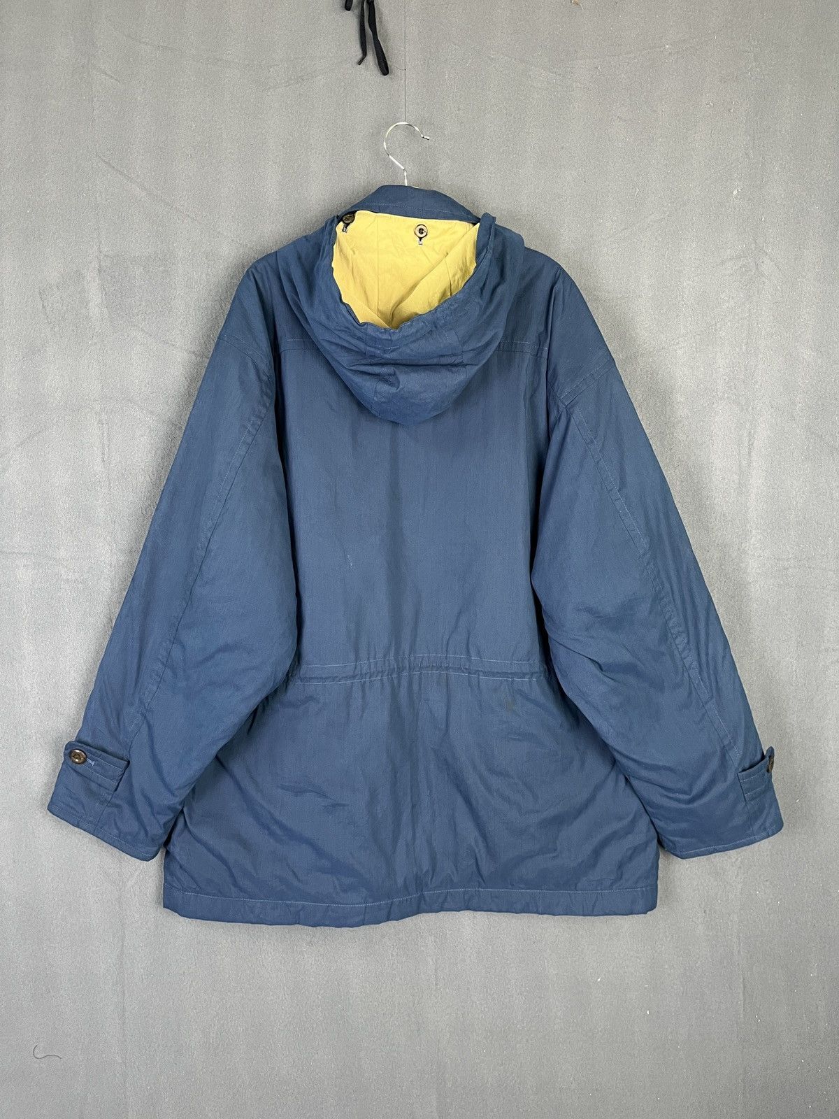 Burberry × Vintage Burberrys Blue Hooded Coat Jacket Quilted Lined Size US L / EU 52-54 / 3 - 2 Thumbnail