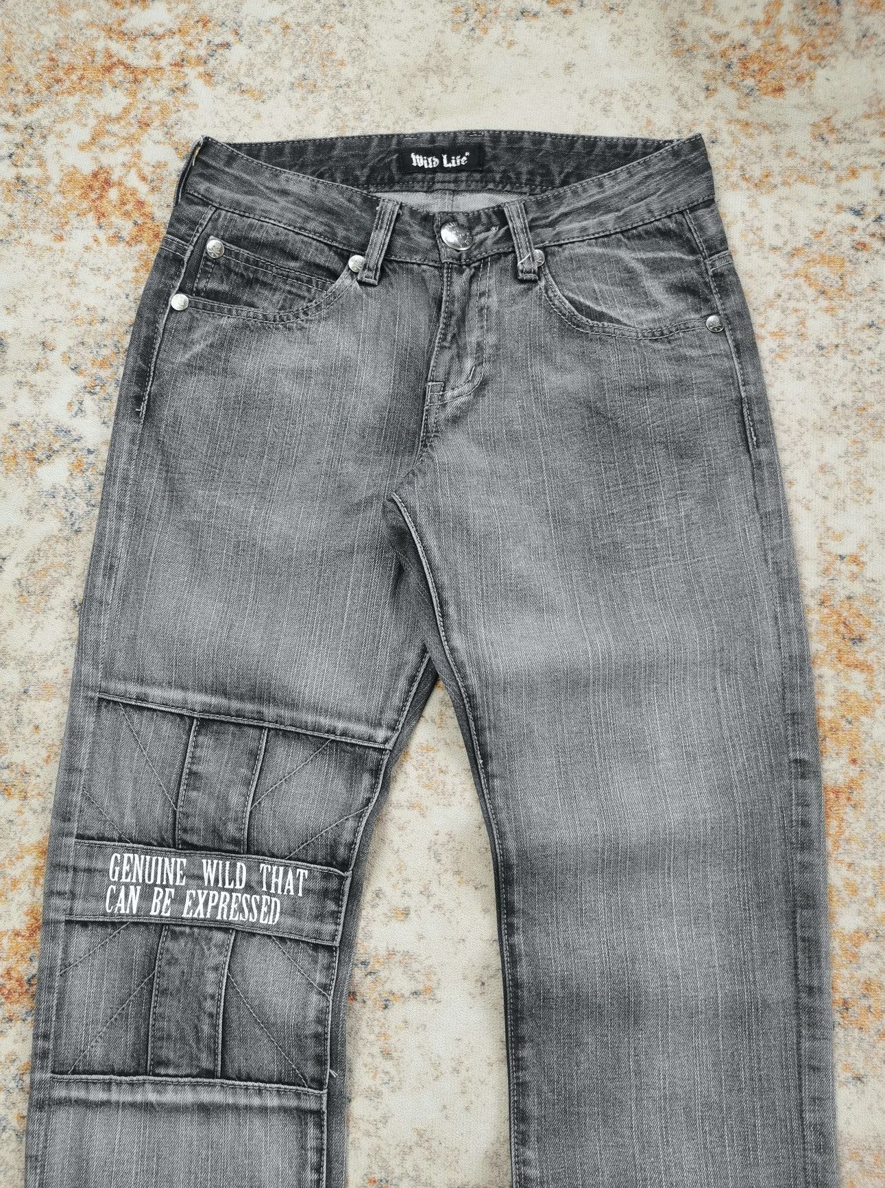 Hysteric Glamour × Vintage Wild Life Britain Printed Pocket Jeans (LG99) Size US 28 / EU 44 - 3 Thumbnail