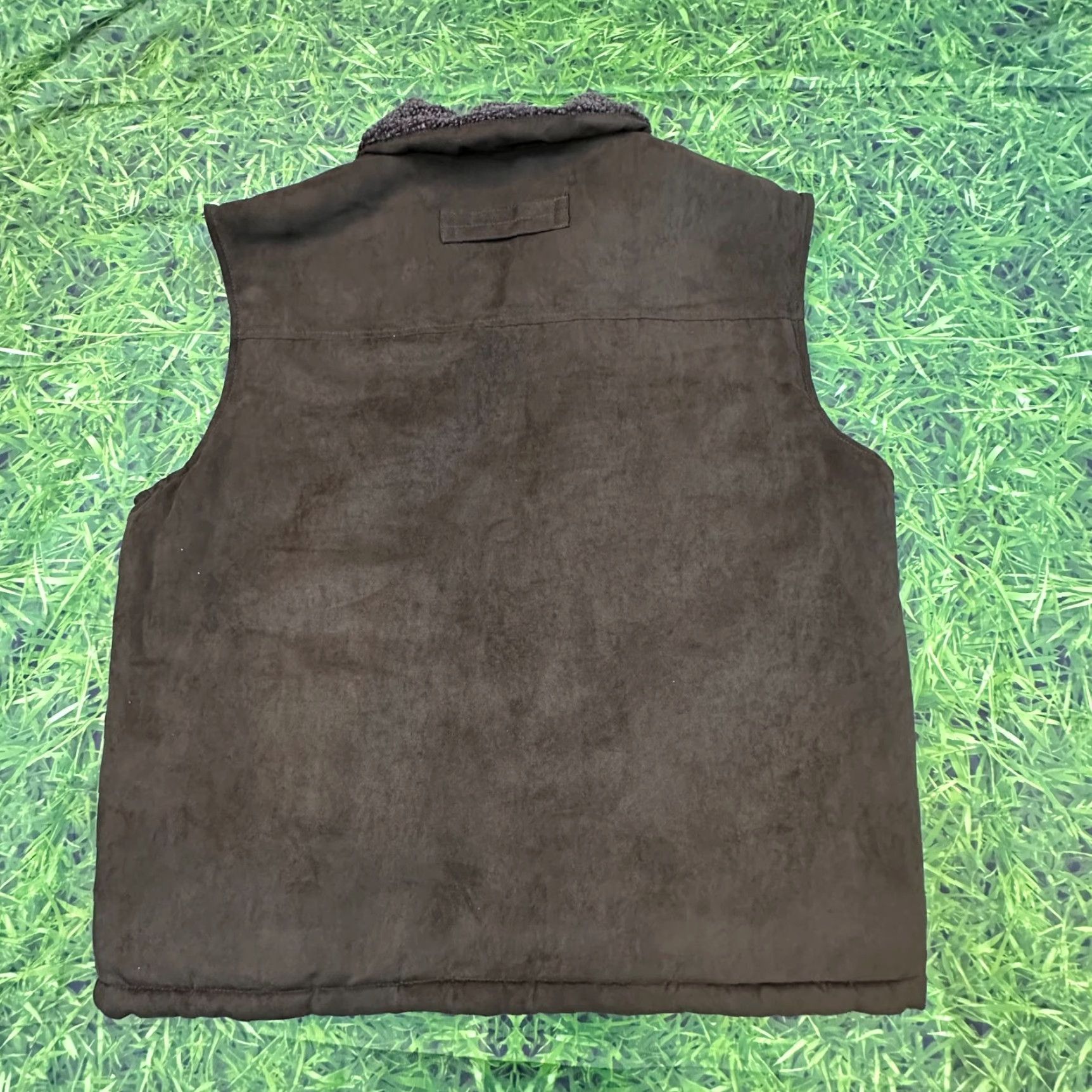 Olive Rainforest Vest Mens Large Olive Green Sherpa Lined Full Zip Pockets Size US L / EU 52-54 / 3 - 7 Thumbnail