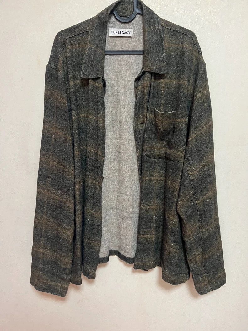 Our Legacy our legacy Yellow and green plaid shirt 2505-Nextarrow Size US M / EU 48-50 / 2 - 1 Thumbnail
