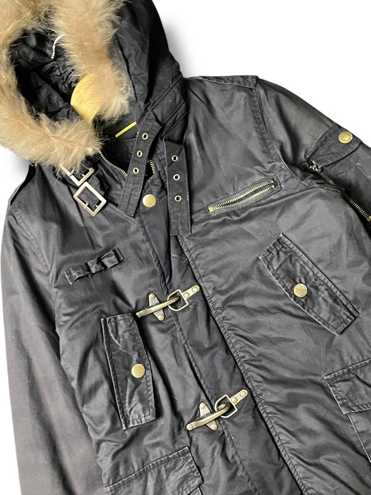 If Six Was Nine × Japanese Brand × Le Grande Bleu (L.G.B.) Edge Line Brand Long Duffle Jacket with Fur (67) Size US XXS / EU 40 - 6 Thumbnail