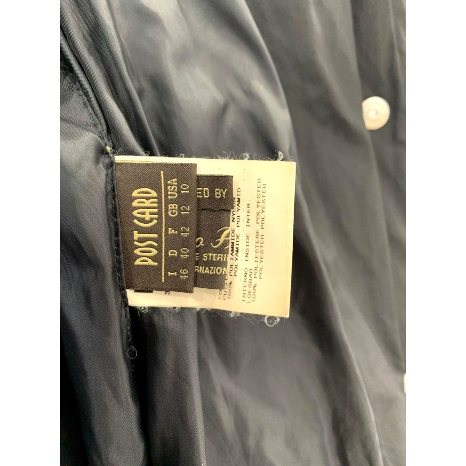 Vintage Post Card Italy Women's Quilted Puffer Coat Long JACKET L Black - Adult XL? (Original size L) Size L / US 10 / IT 46 - 5 Thumbnail