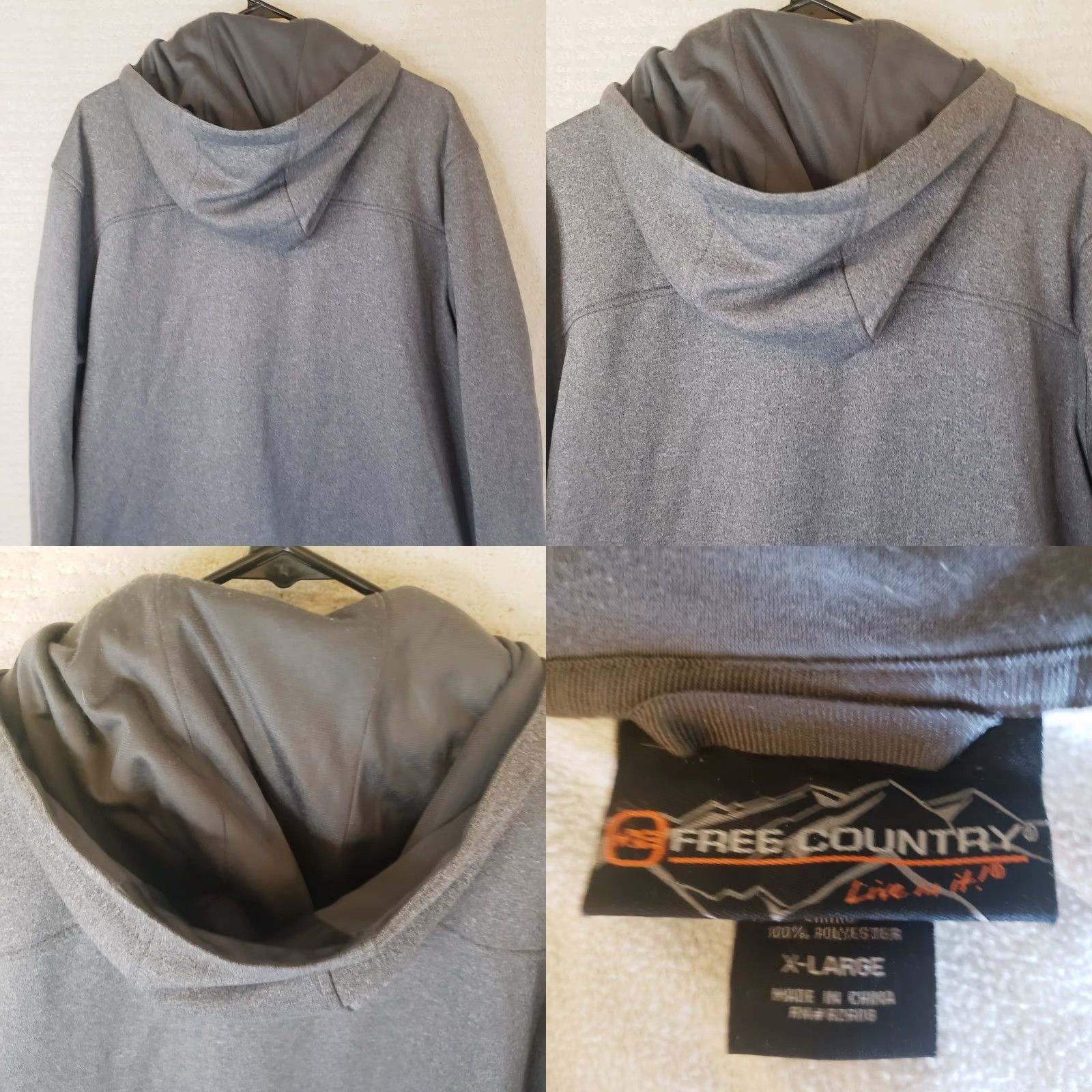 Free Country Free Country Jacket Mens XL Gray Full Zip Outdoor Performance Pockets Jacket Size US XL / EU 56 / 4 - 9 Thumbnail