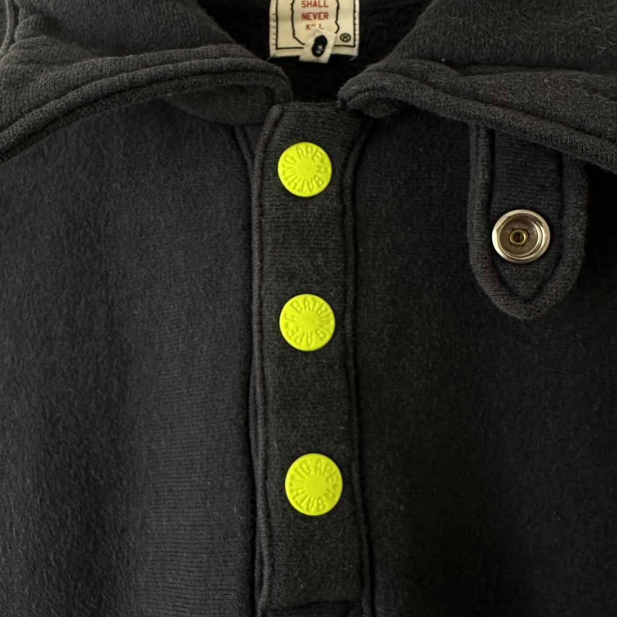 Bape Bape Ape Shall Never Kill Ape Button Collar Sweatshirt Size US XS / EU 42 / 0 - 8 Thumbnail