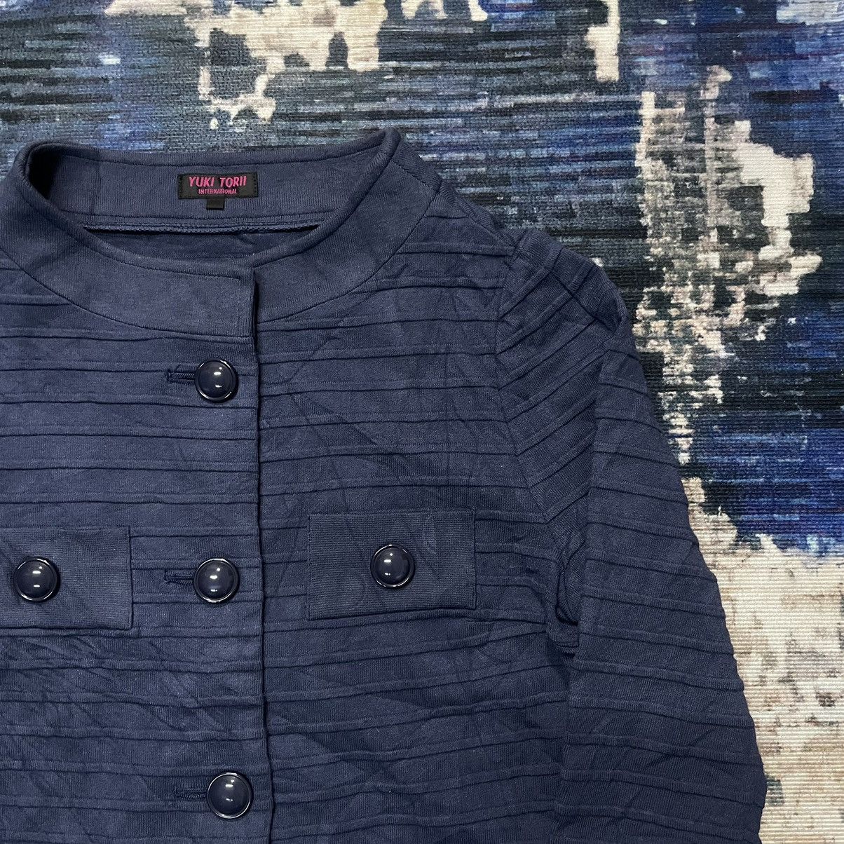Issey Miyake Vintage 1990s Yuki Torii Avant Garde cropped Jacket NavyBlue Size US XS / EU 42 / 0 - 2 Thumbnail