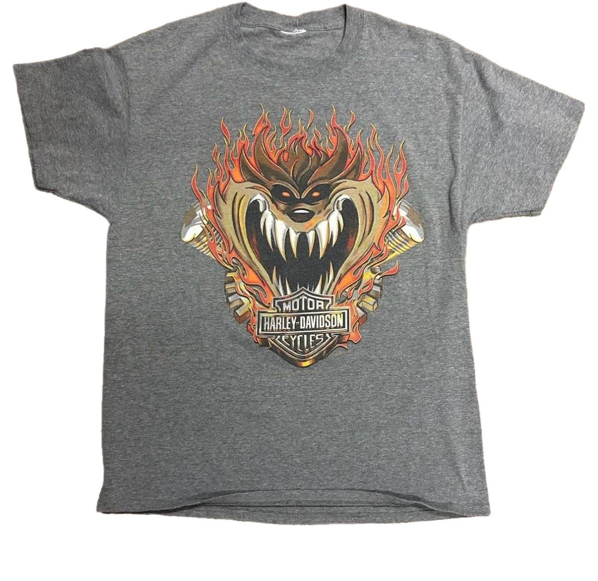 Other Harley-Davidson Looney Tunes Gray T-Shirt Taz Size US L / EU 52-54 / 3 - 3 Thumbnail