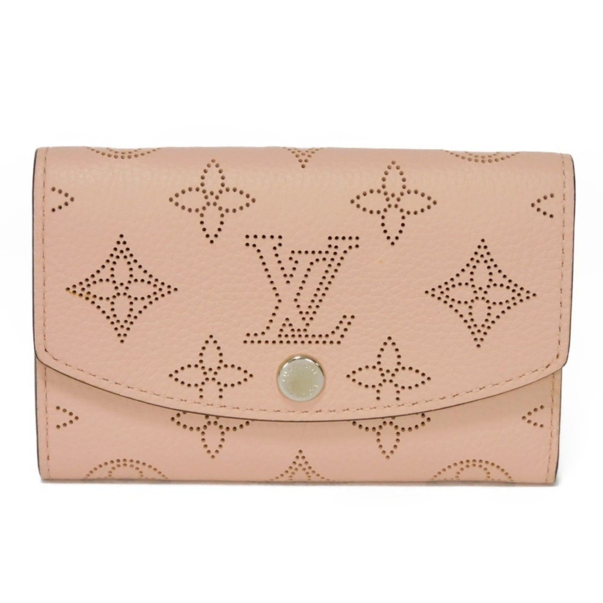 image of Louis Vuitton Coin Case Portomone Anae Perforation Punching Purse Monogram Mahina Magnolia M64050 W
