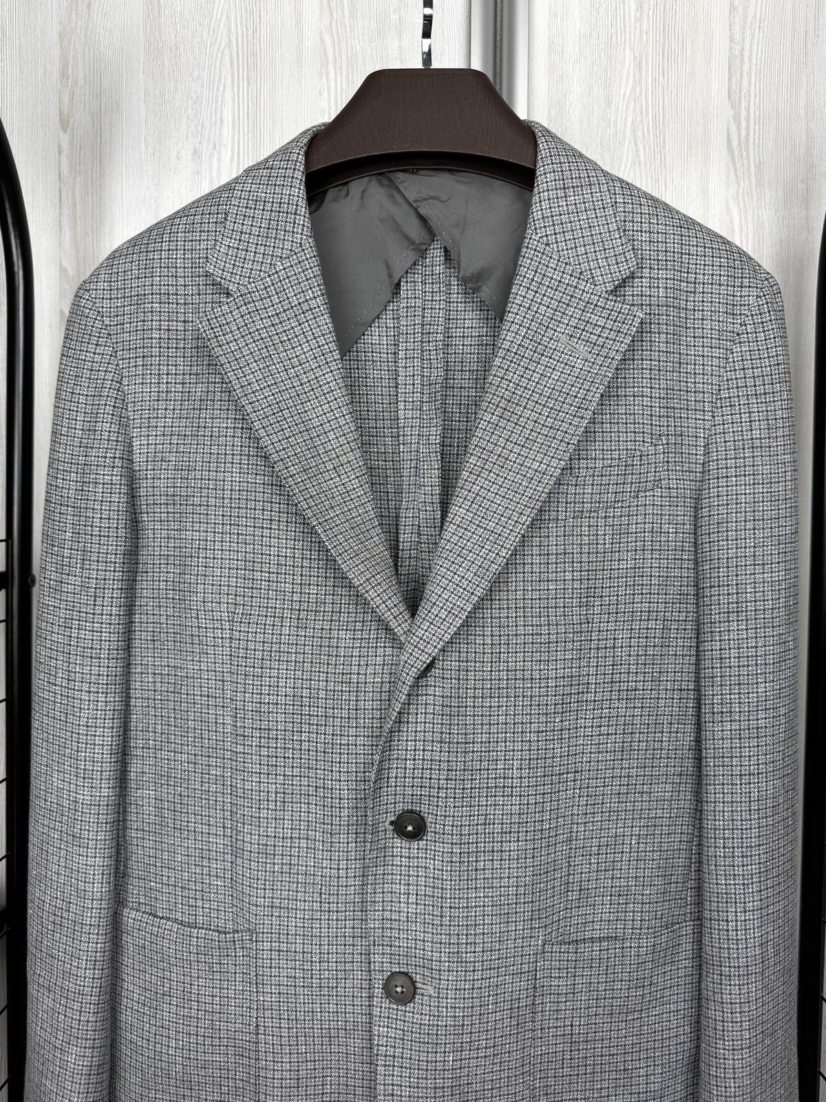 Z Zegna Z Zegna Ermenegildo 100% Linen checkered unlined blazer 50 Size 40R - 3 Thumbnail